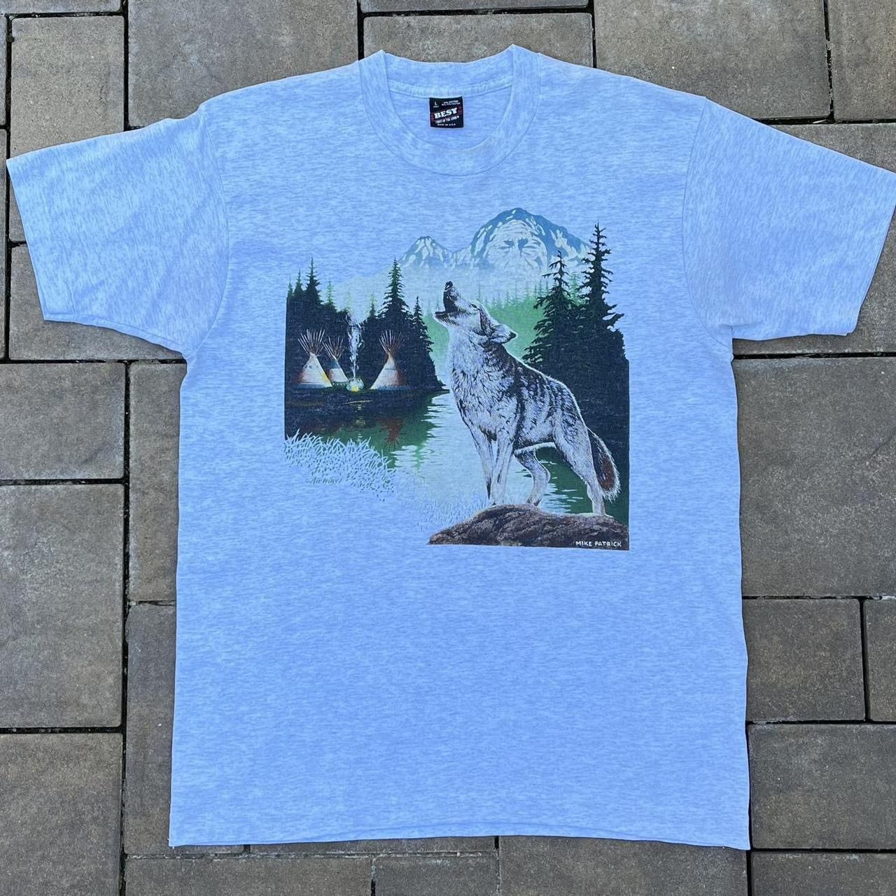 Vintage Vintage 90s FOTL Wolf Animal Nature Wildlife Tee Tshirt Size US L / EU 52-54 / 3 - 1 Thumbnail