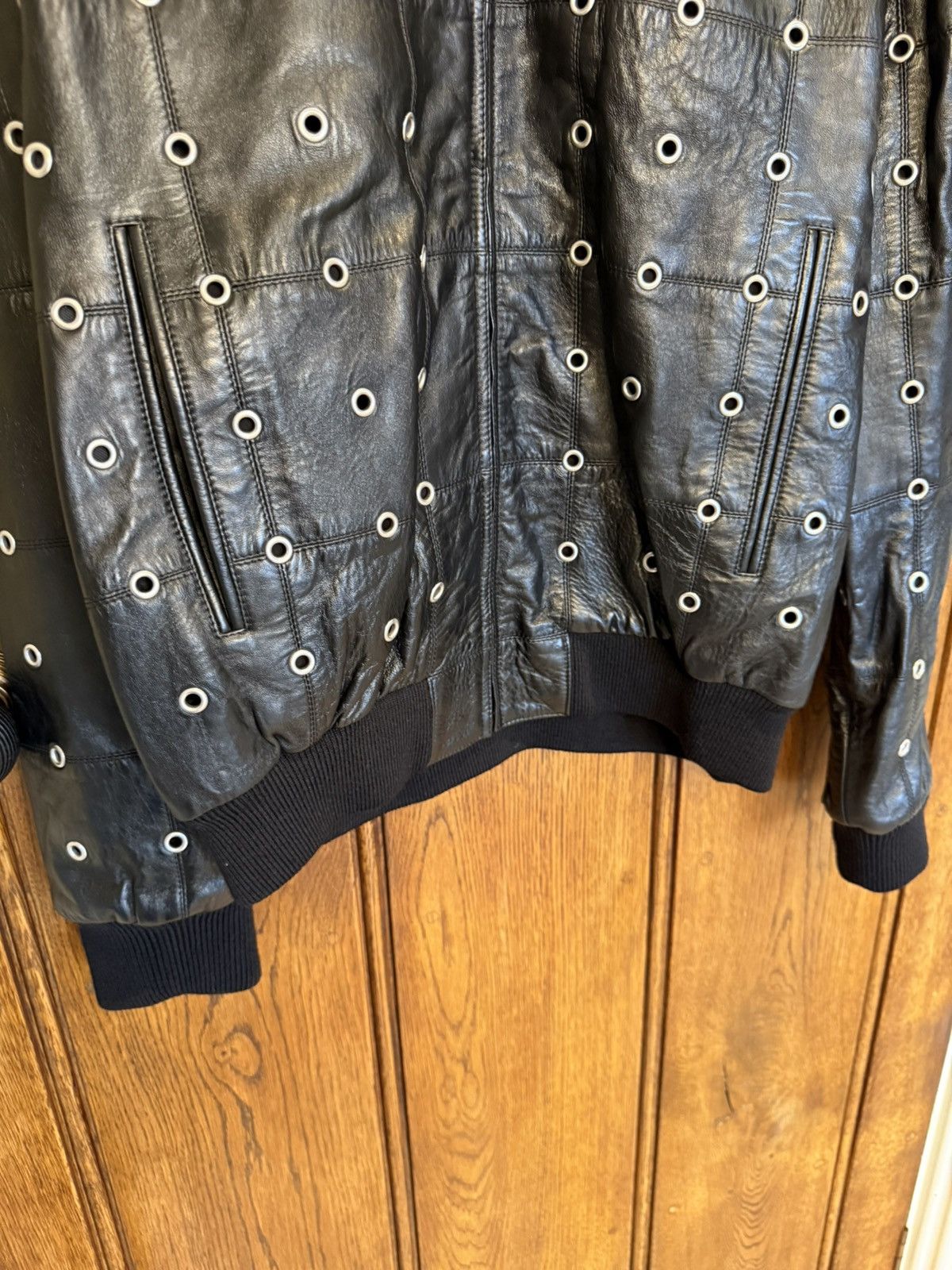 Celine $7k 🤑 FW22 Celine studded eyelet patchwork blouson jacket Size US M / EU 48-50 / 2 - 14 Thumbnail
