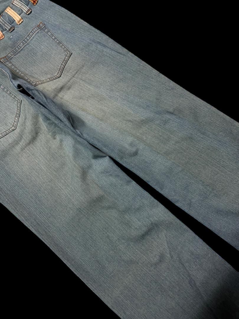 Tornado Mart Sick Japanese Smile Land Double Waist Rusty Mudwash Baggy Size US 29 - 18 Thumbnail
