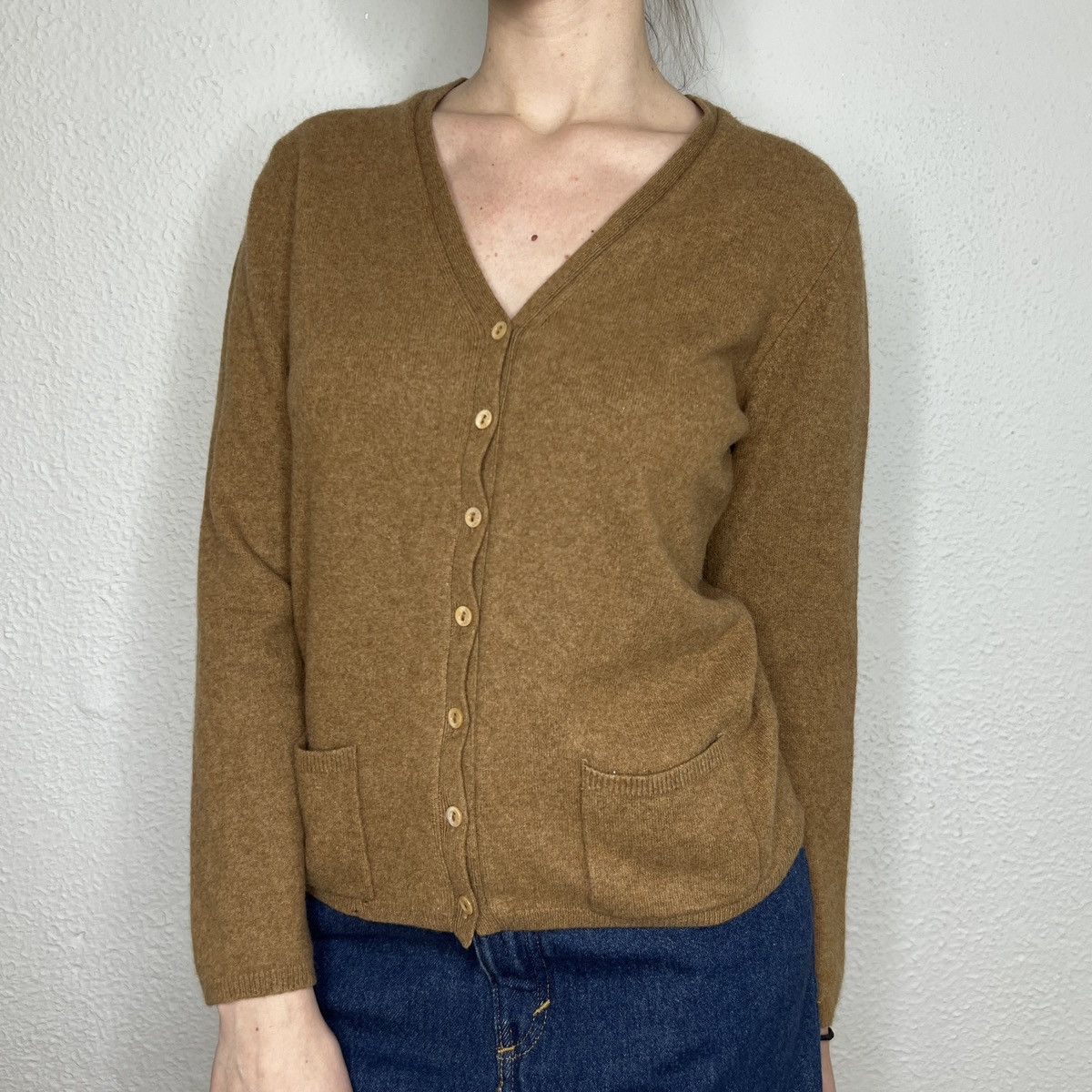 Loro Piana Cashmere Cardigan Sweater Knitwear Brown
