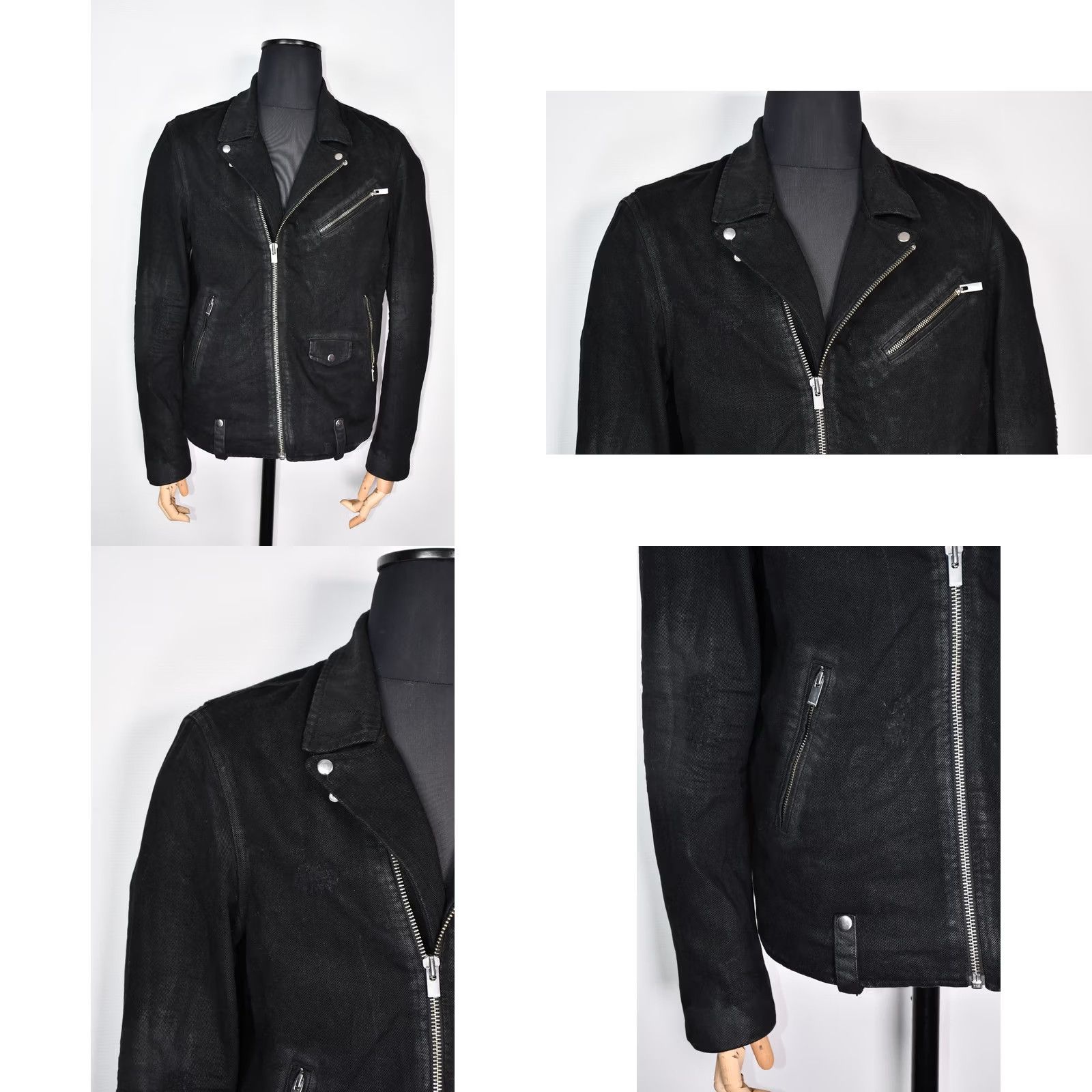 The Kooples The Kooples Jacket Biker Cotton Black L Mens Size US 33 - 8 Thumbnail