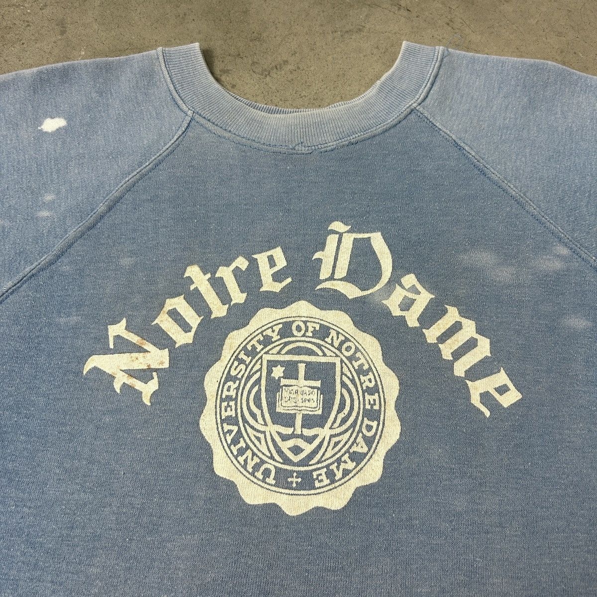 Champion × Vintage 1960s Notre Dame Collegiate Sweatshirt S/S Size US L / EU 52-54 / 3 - 10 Thumbnail