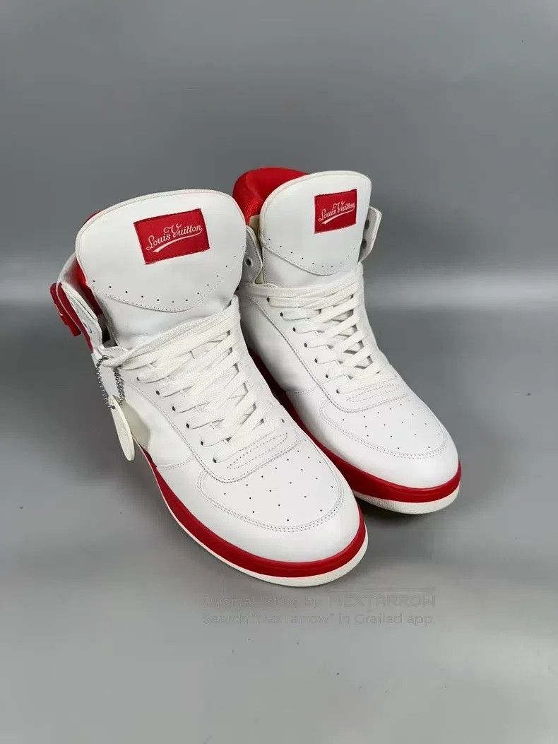 Louis Vuitton Louis Vuitton White and red high-top casual shoes Size US 7 / EU 40 - 1 Thumbnail