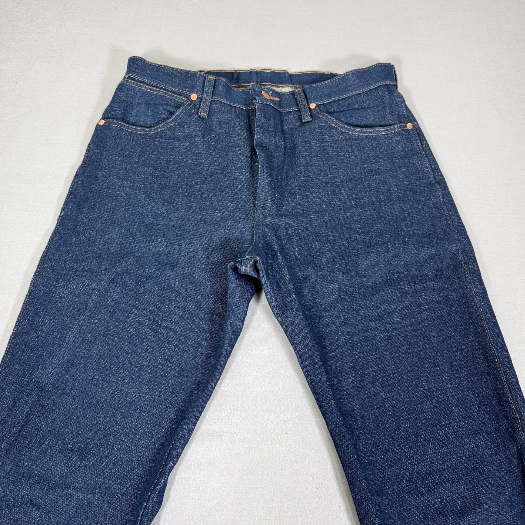 Wrangler Wrangler Jeans Adult 34x34 Blue Denim Straight 100% Cotton Zipper Five-Pocket Cowboys & Western Mens Size US 34 / EU 50 - 2 Thumbnail