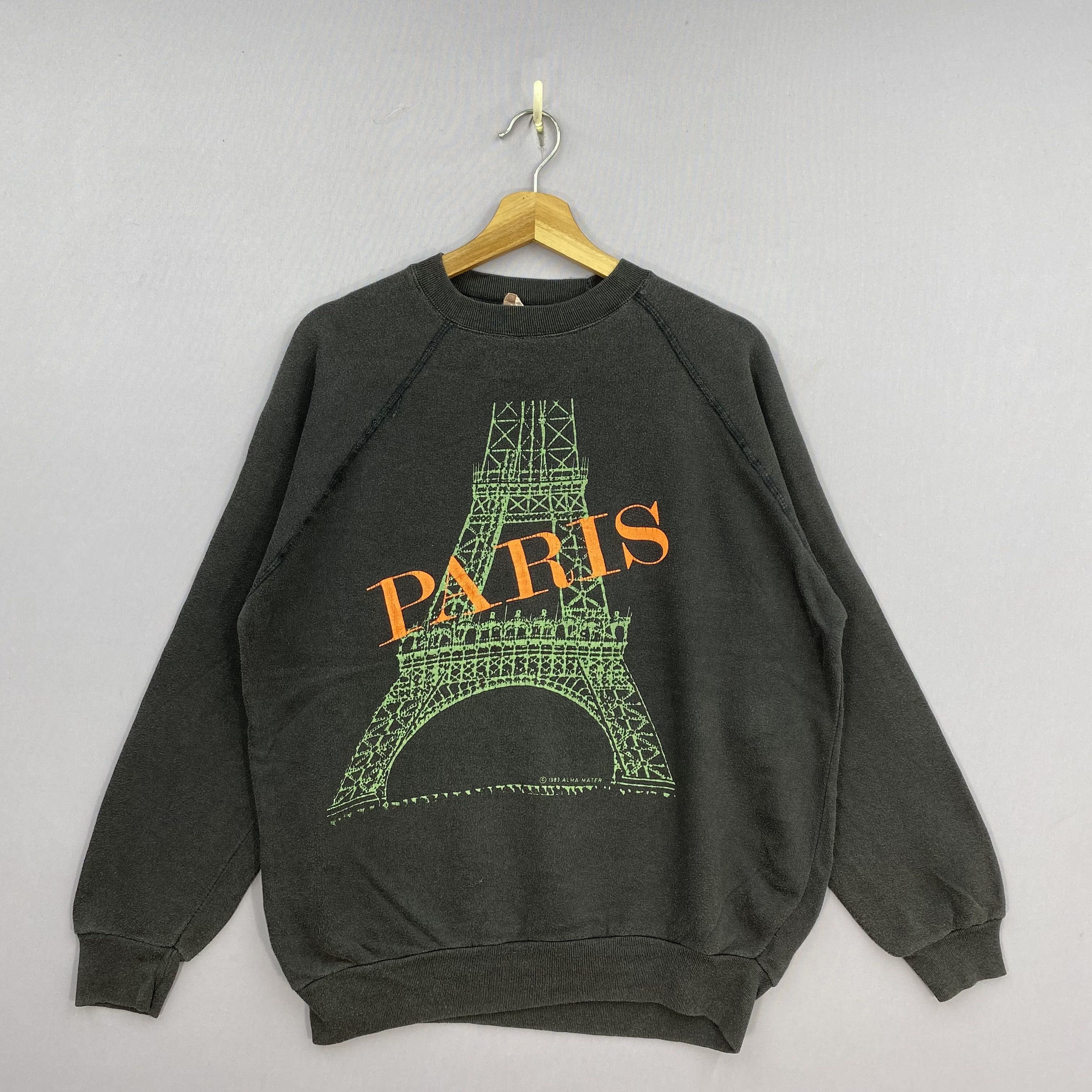 Vintage Vintage 80s Paris Eiffel Tower Sweatshirt Alma Mater Size US L / EU 52-54 / 3 - 2 Thumbnail