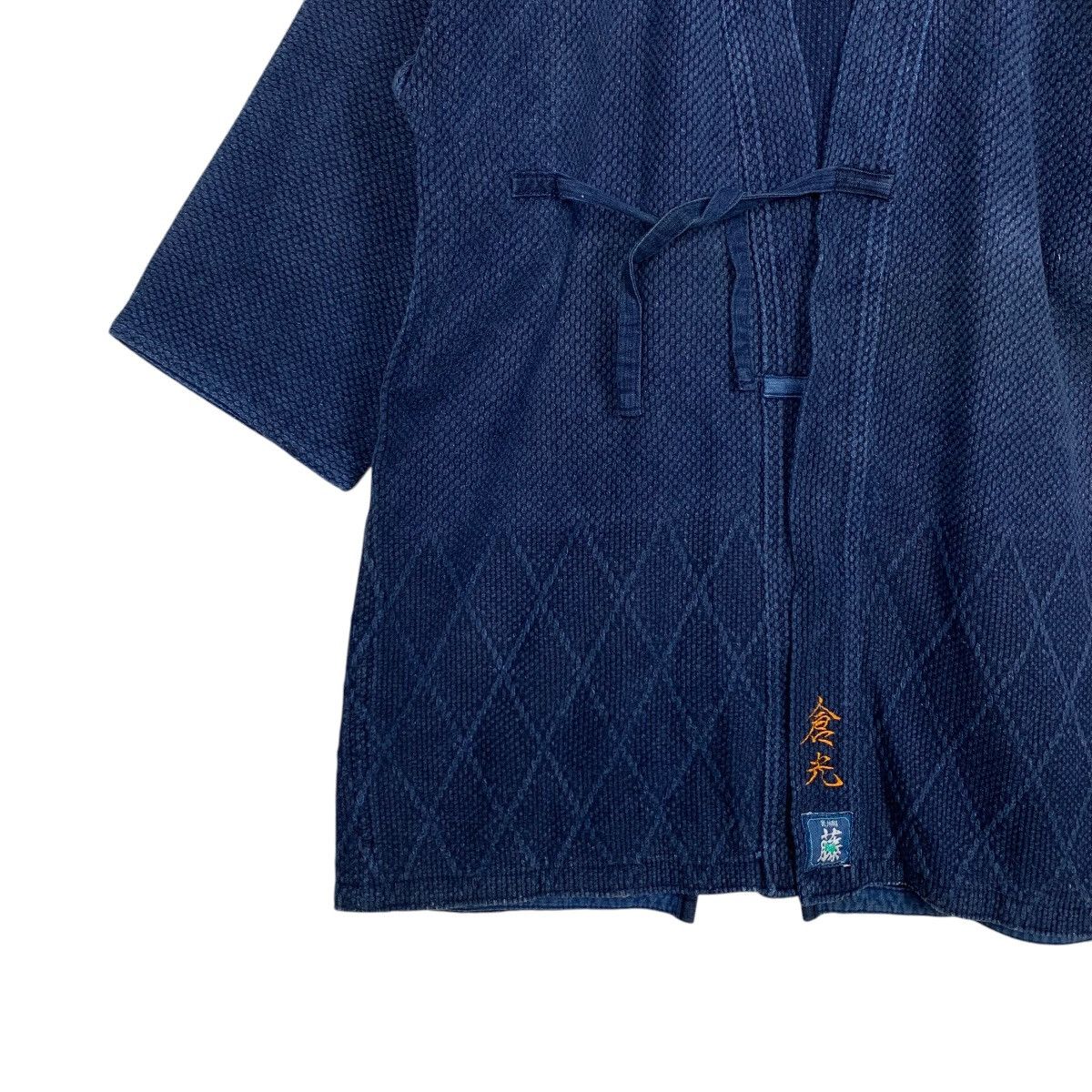 Japanese Brand Vintage 90s Indigo Sashiko Thick Weave Kimono #2691-C120 Size US M / EU 48-50 / 2 - 3 Thumbnail