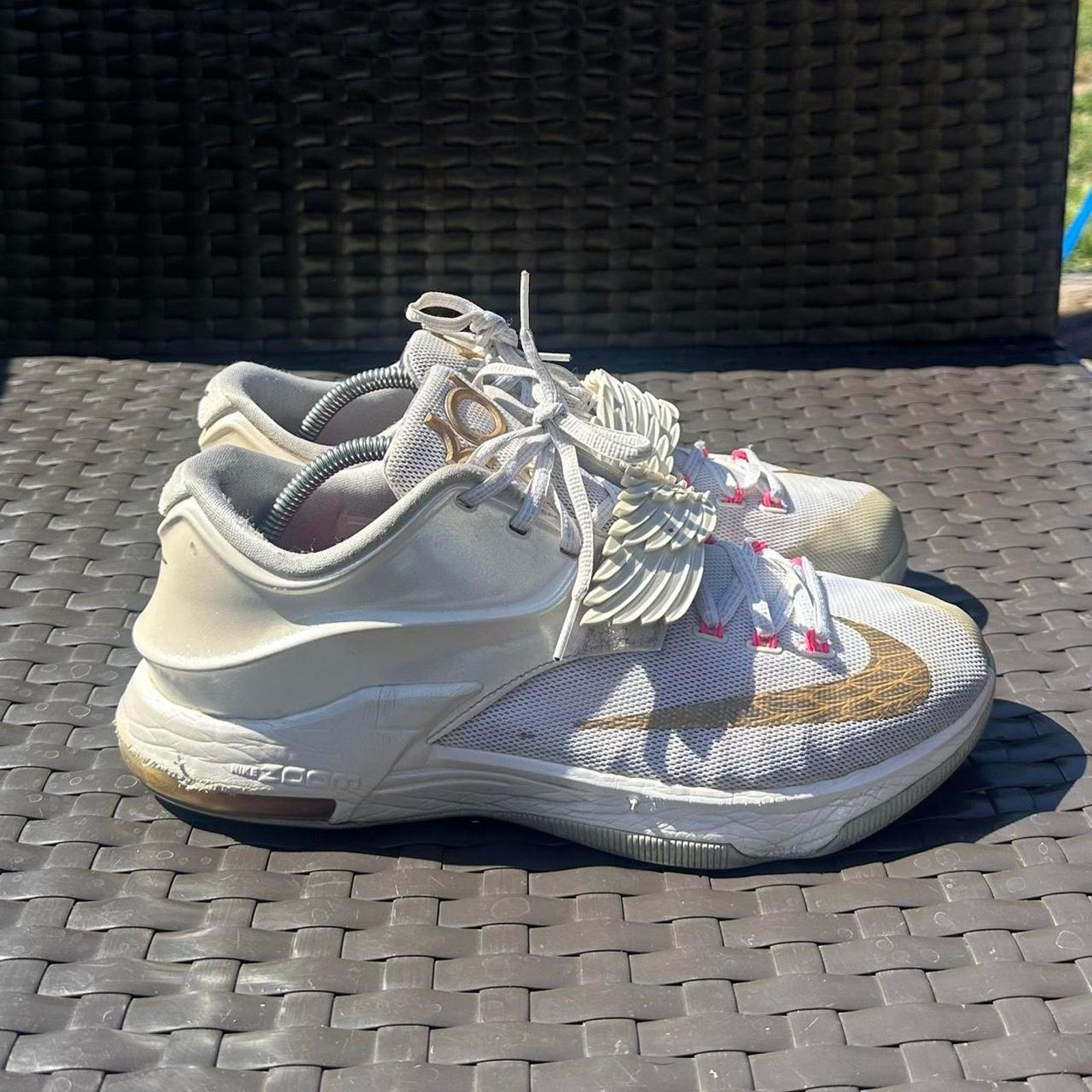 Nike Nike KD 7 PRM Aunt Pearl White 706858-176 Men's Size 11 Size US 11 / EU 44 - 2 Thumbnail