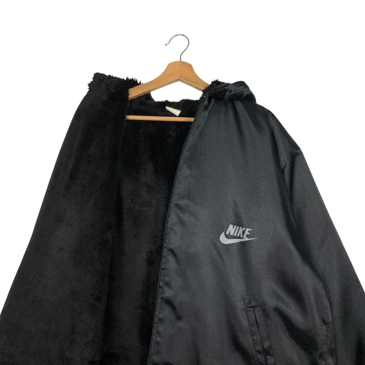Nike 🔥VINTAGE NIKE LONG JACKET BLANKET BIG SWOOSH BACK HIT Size US L / EU 52-54 / 3 - 14 Thumbnail