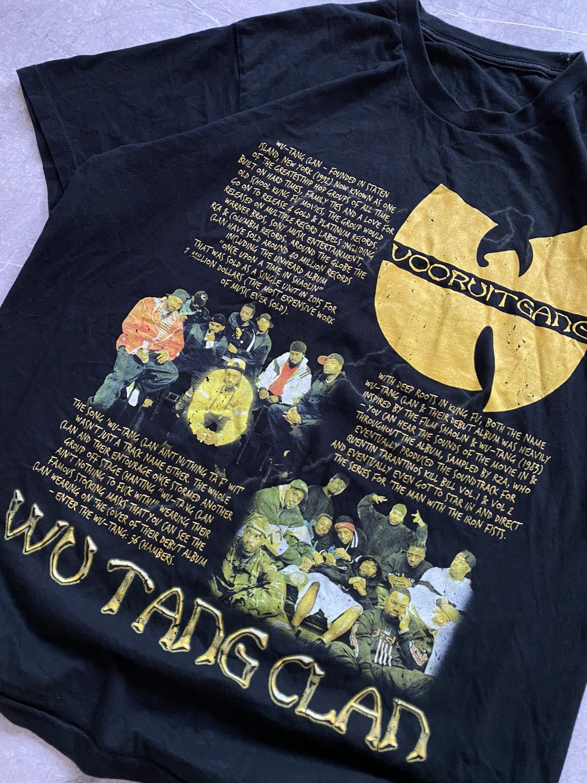 Rap Tees × Vintage × Wu-Tang Clan Vintage Wu Tang Clan FOREVER Big Logo T-Shirt 90s Rap Tee Size US L / EU 52-54 / 3 - 4 Thumbnail