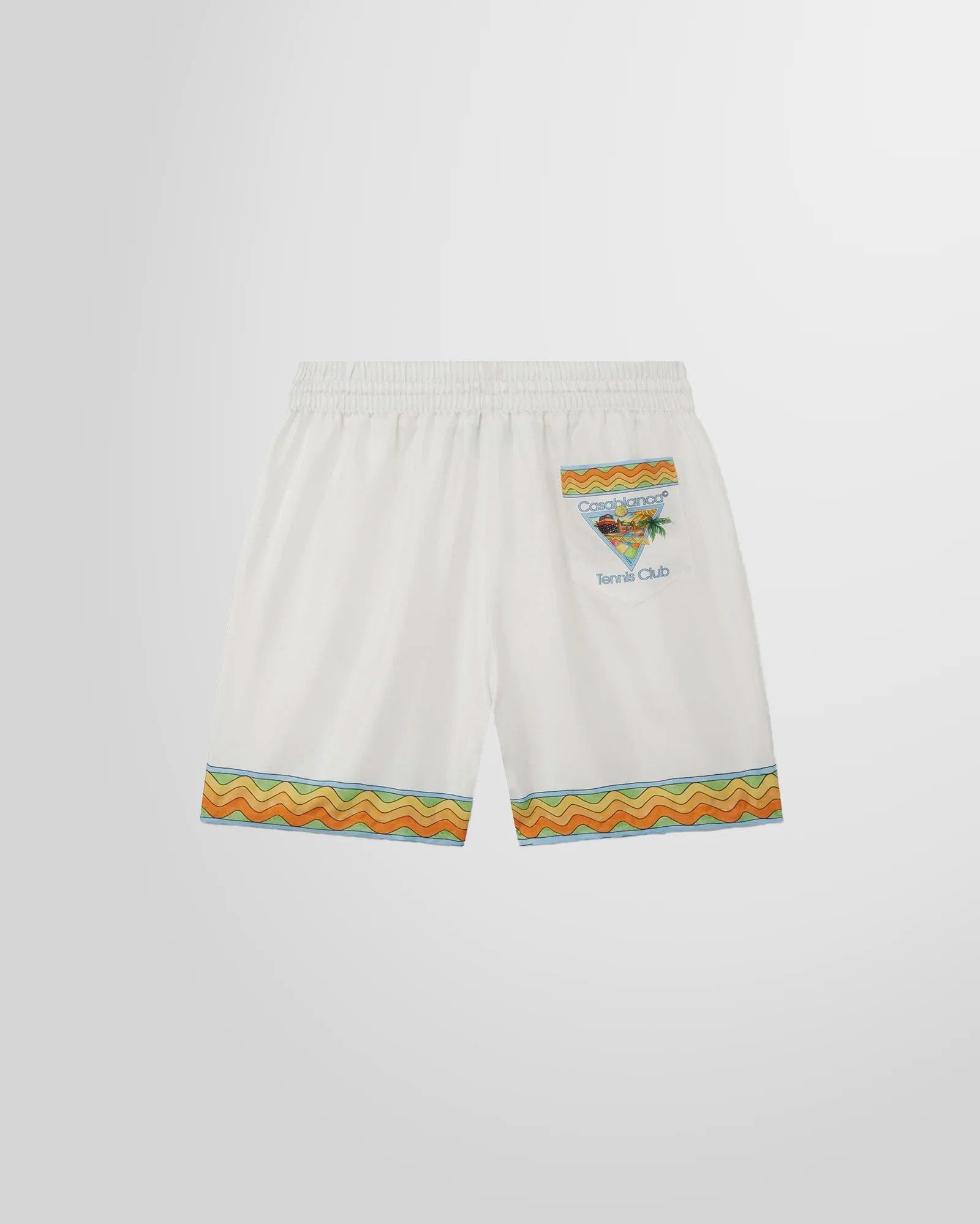 Casablanca o1mle0326 Drawstring Silk Shorts Afro Cubism Tennis Club Size US 28 / EU 44 - 2 Thumbnail