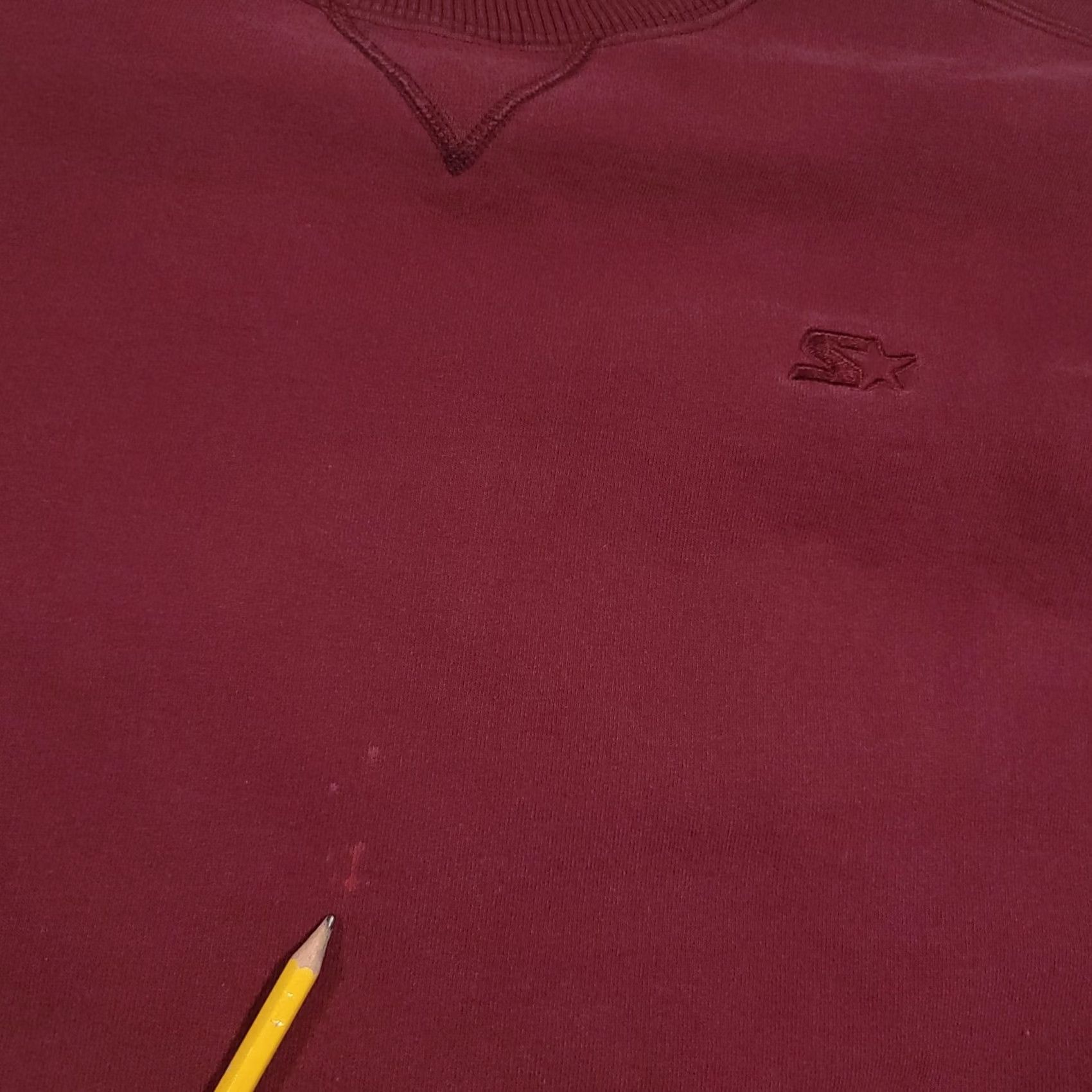 Starter VINTAGE Starter Sweatshirt Mens XL Maroon Heavyweight Crewneck Pullover Embroidered Logo 90s Sports Size US XL / EU 56 / 4 - 5 Thumbnail