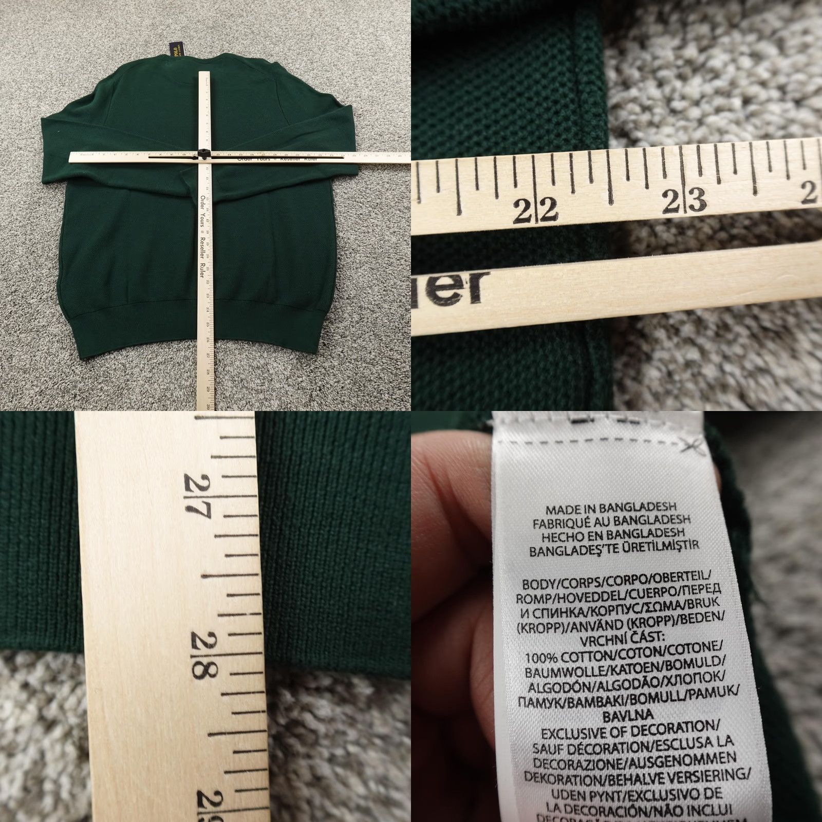 Polo Ralph Lauren Polo Ralph Lauren Sweater Mens 2XL Green Waffle-Knit Crewneck Pullover Pony Shirt Size US XXL / EU 58 / 5 - 8 Thumbnail