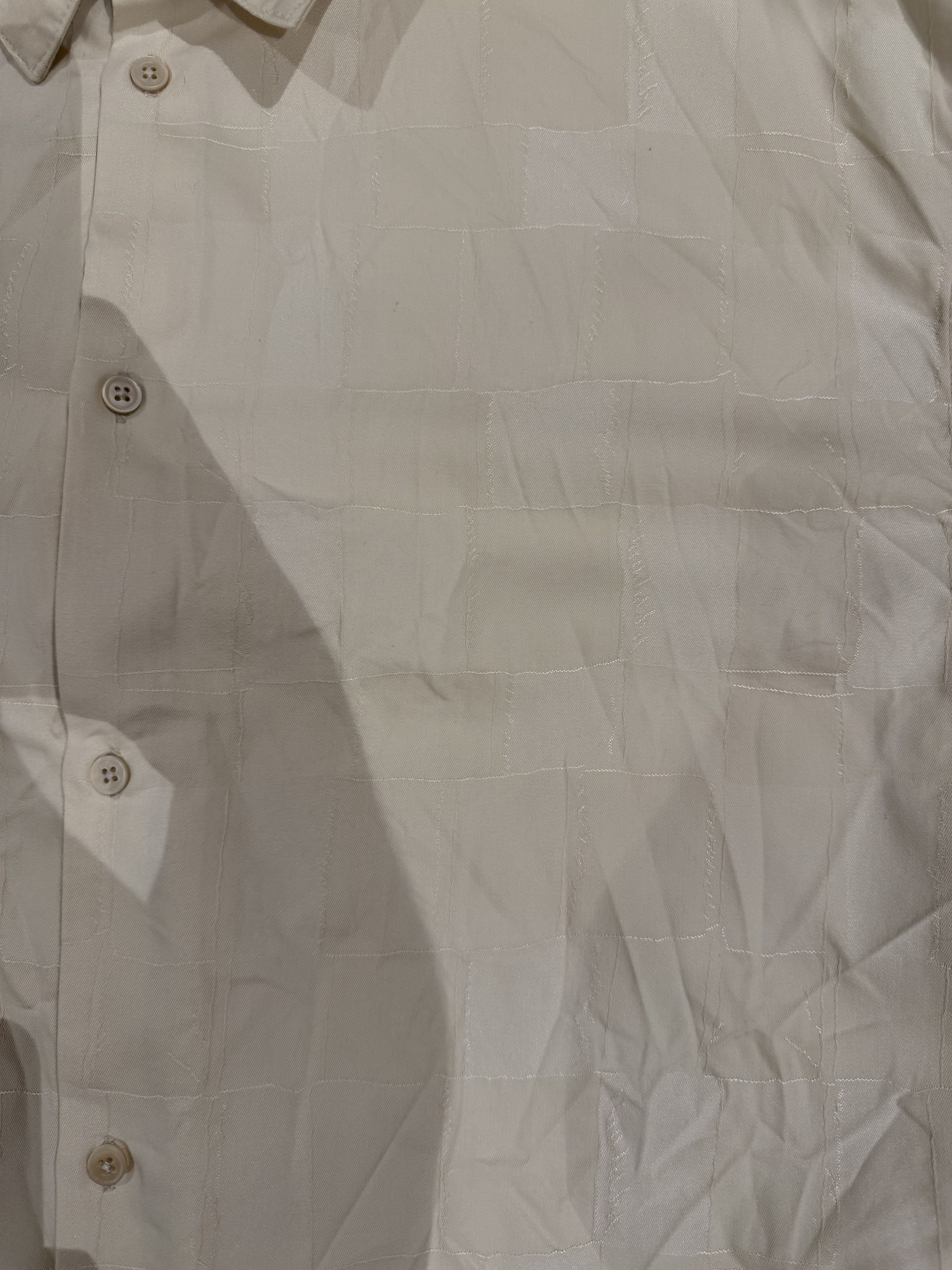 A Kind Of Guise 💚 SS24 A Kind Of Guise Elio Shirt Cubed Ivory Large NEW Size US L / EU 52-54 / 3 - 11 Thumbnail