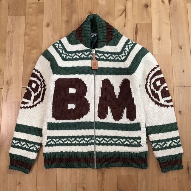 Bape BAPE BABY MILO Cowichan knit jacket a bathing ape NIGO Size US M / EU 48-50 / 2 - 2 Thumbnail