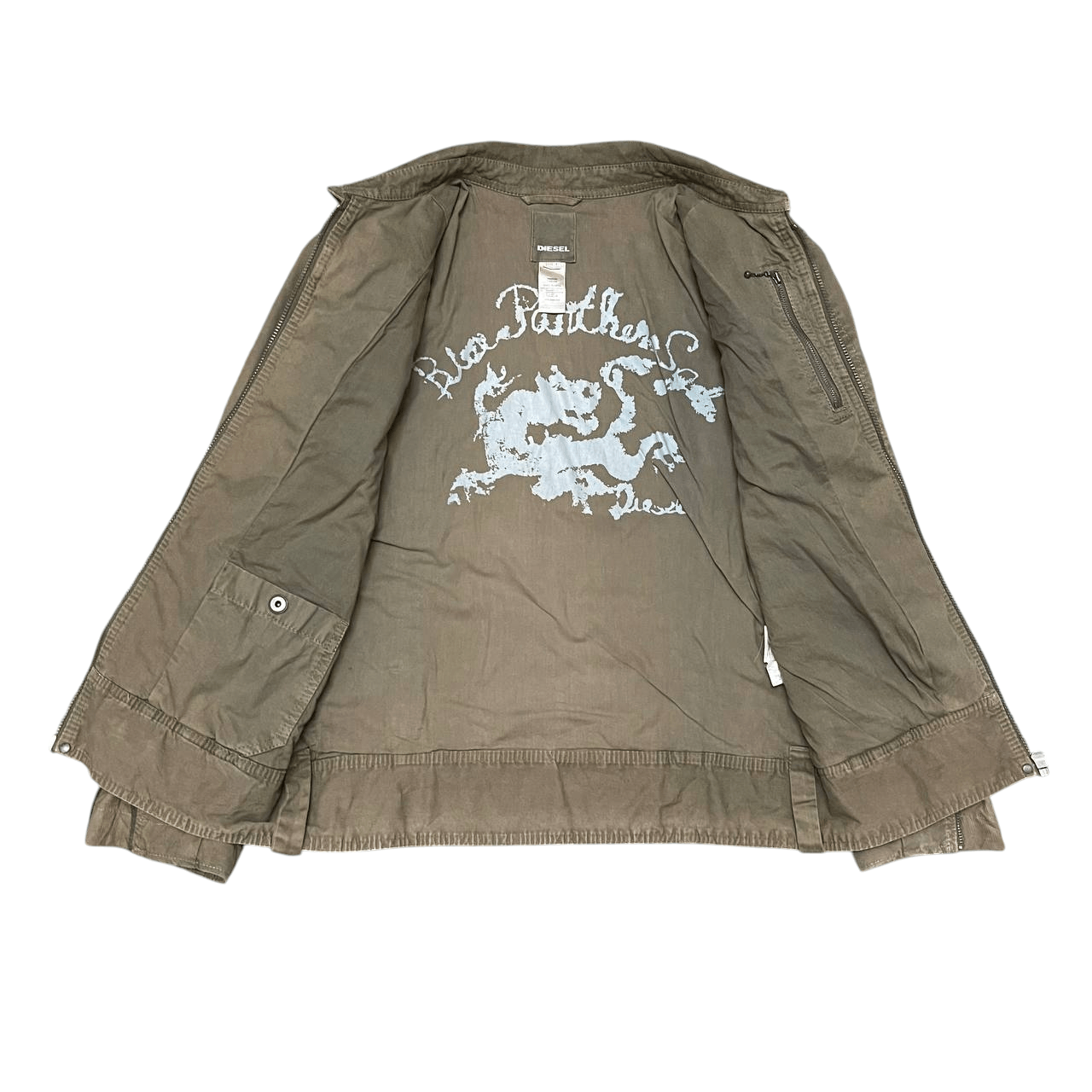 ジャケット・アウター DIESEL Bondage Jacket Vintage Diesel Blue Panthers Bondage Punk Jacket