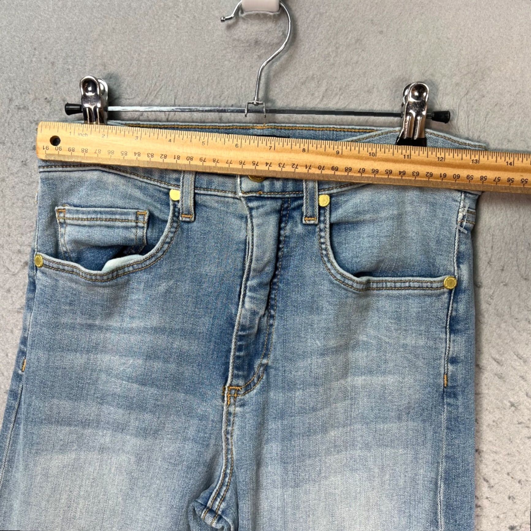 Ramy Brook Ramy Brook Womens Jeans 28 Light Wash Denim With Slit Flared High Rise 32 In Inseam Blue Cotton Blend Pants - Men/Women? Size 28" / US 6 / IT 42 - 6 Thumbnail