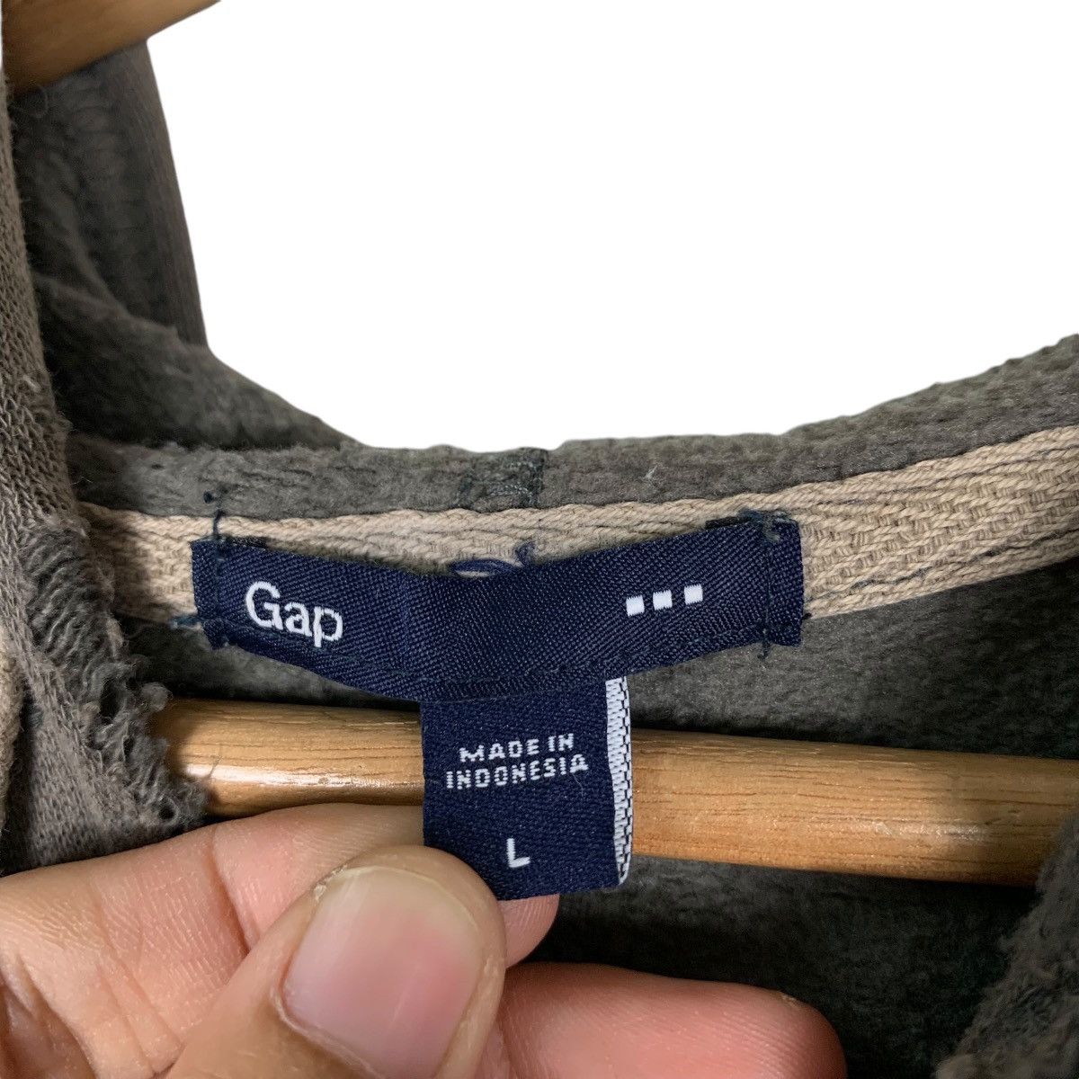 Gap GAP Checked Big Logo Pullover Hoodies Sweatshirt #1338-C60 Size US L / EU 52-54 / 3 - 15 Thumbnail