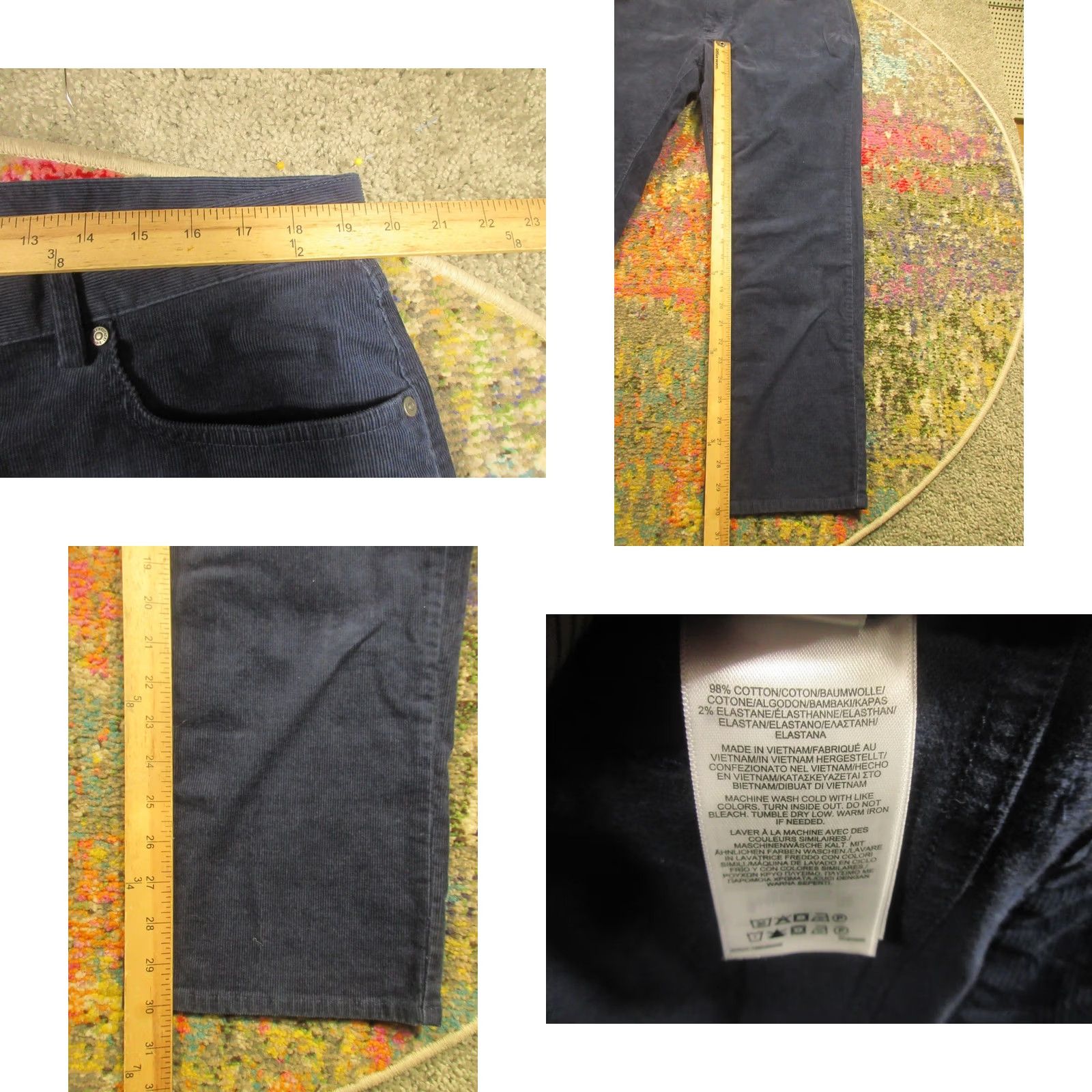 Brooks Brothers Brooks Brothers Corduroy Pants Mens 38X30 Blue Stretch Chino Straight Leg EUC Size US 38 / EU 54 - 8 Thumbnail