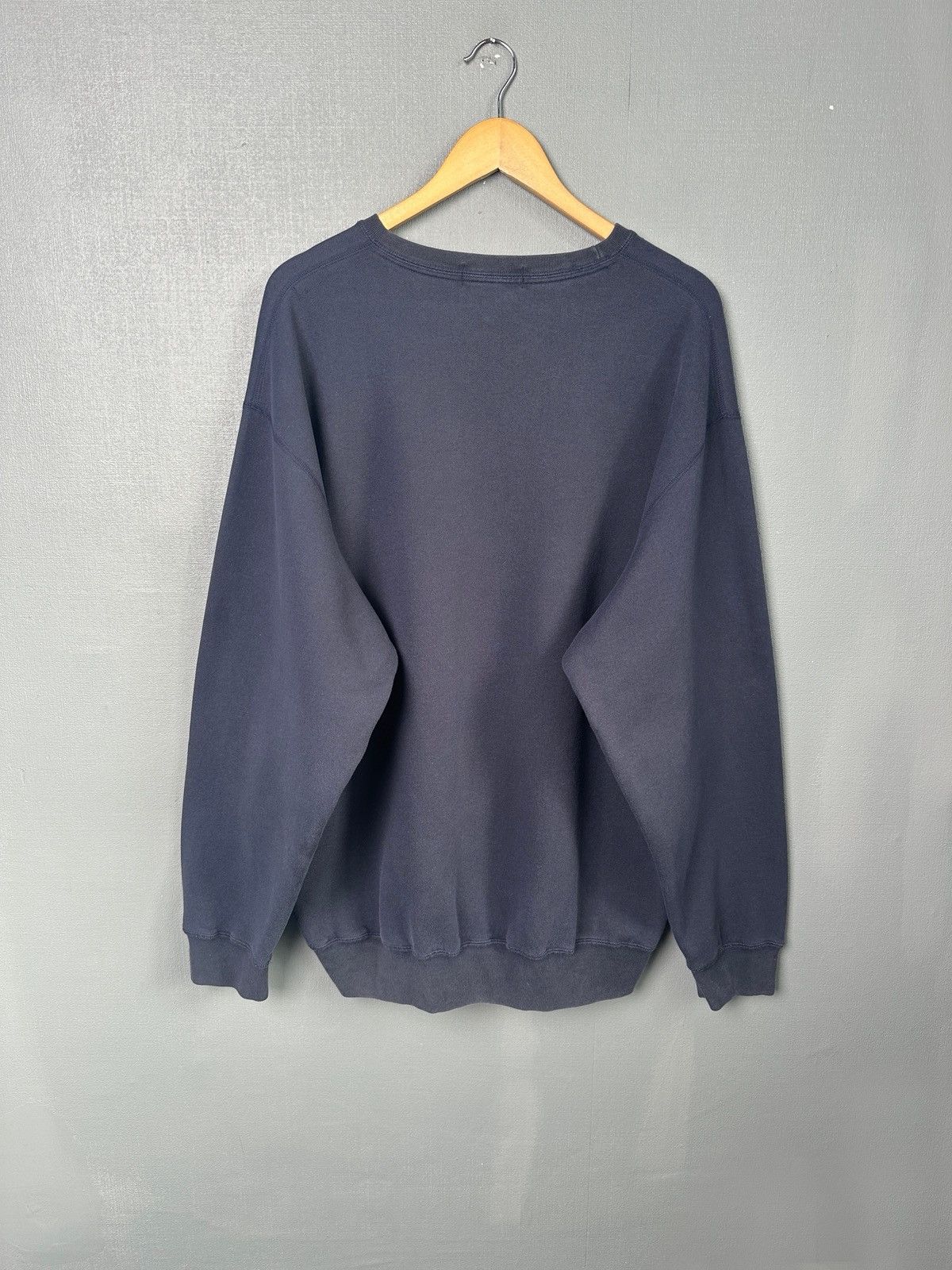 Polo Ralph Lauren 90s POLO RALPH LAUREN Distressed Sweatshirt Navy Blue XL Size US XL / EU 56 / 4 - 2 Thumbnail