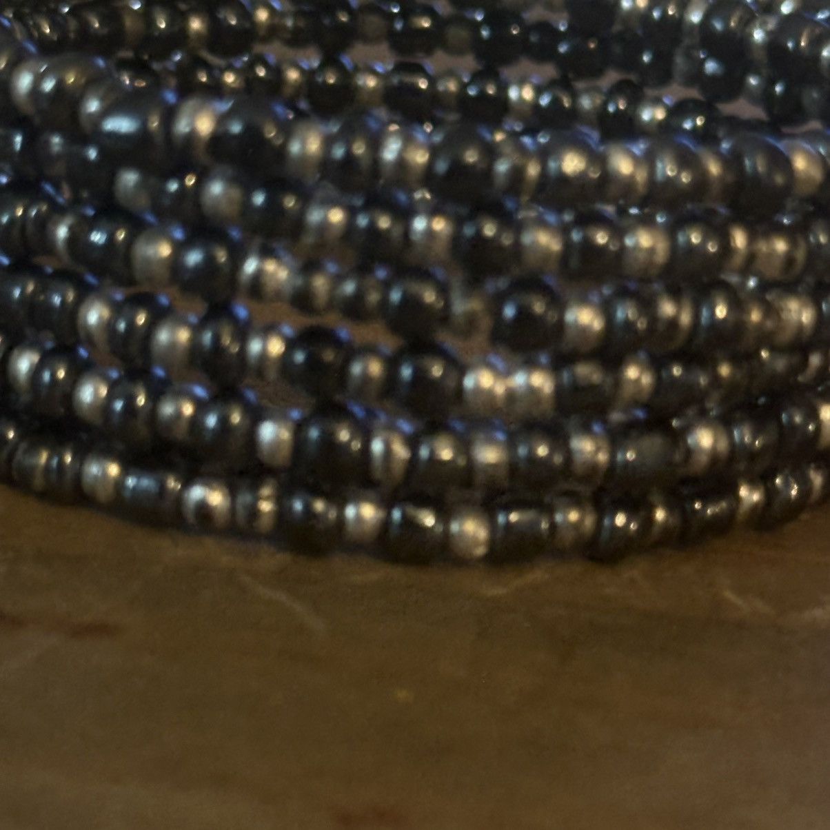 Other Black and silver bead wrap coil bracelet Size ONE SIZE - 3 Thumbnail