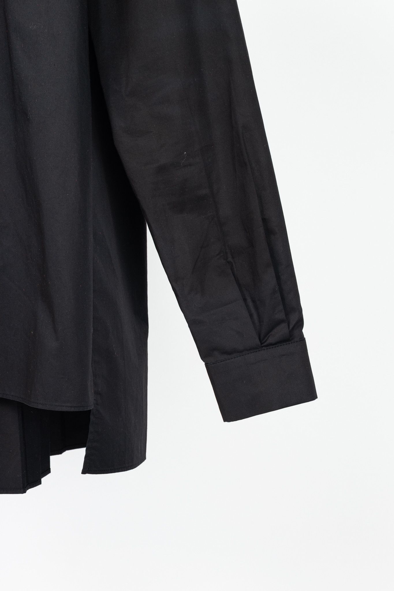 CO Co SS18 Black Cotton Poplin Pleated-Back Shirt Size M / US 6-8 / IT 42-44 - 6 Thumbnail