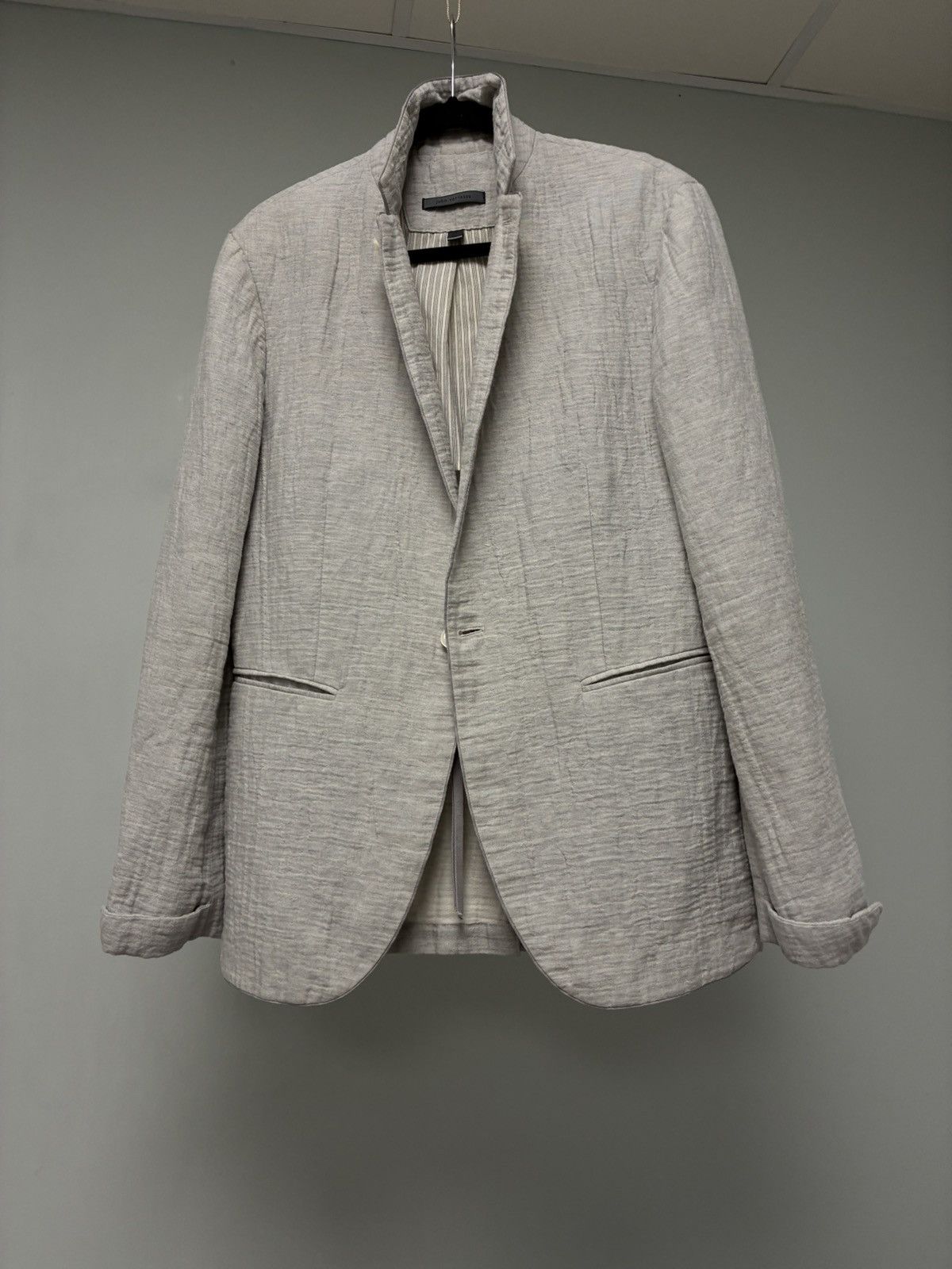 John Varvatos Crinkled Single-Button Jacket EU 50 USA 40 Size US M / EU 48-50 / 2 - 14 Thumbnail