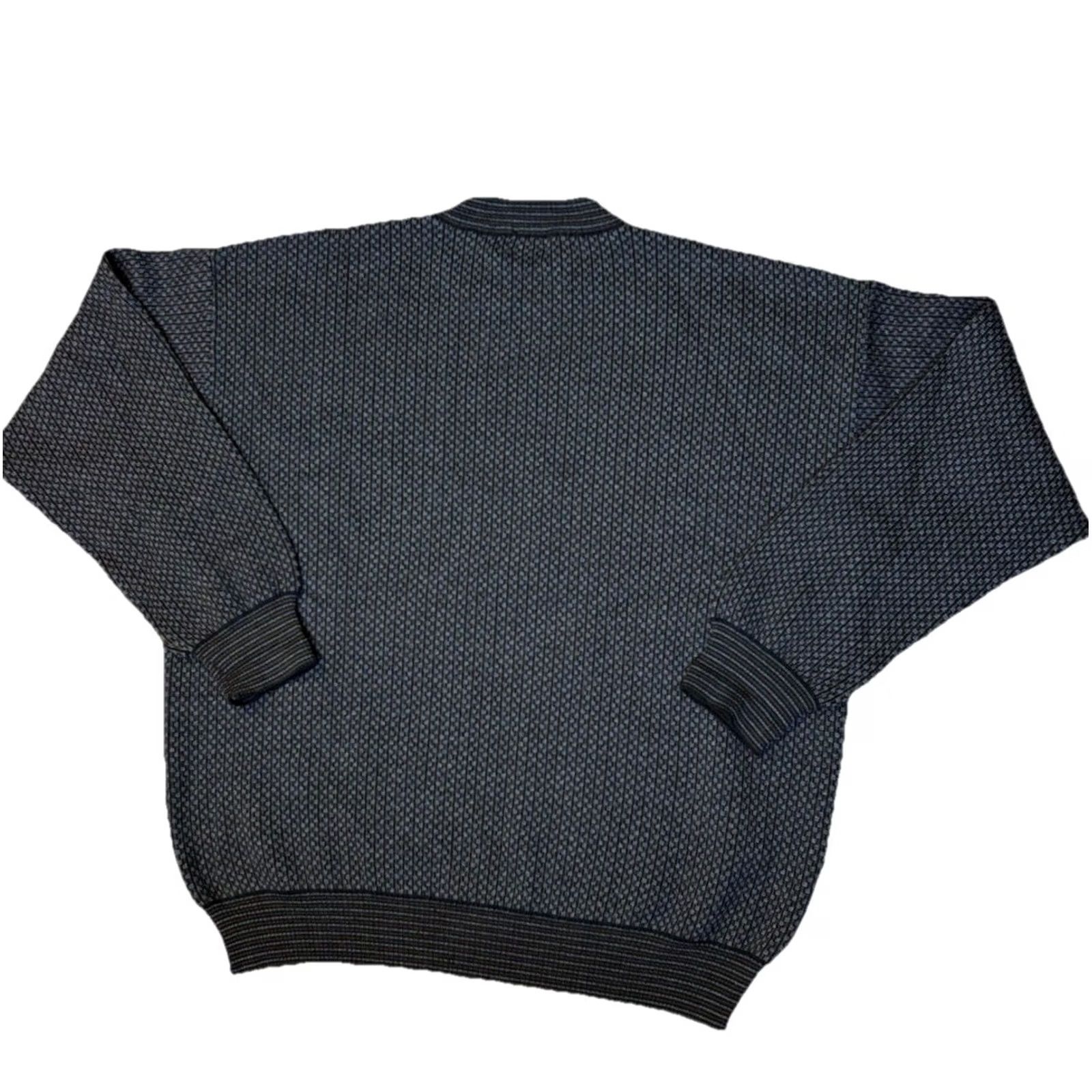 Vintage VINTAGE Bigsby & Kruthers 100% Merino Wool Sweater Geometric Italy Made Mens Large Size US L / EU 52-54 / 3 - 3 Thumbnail