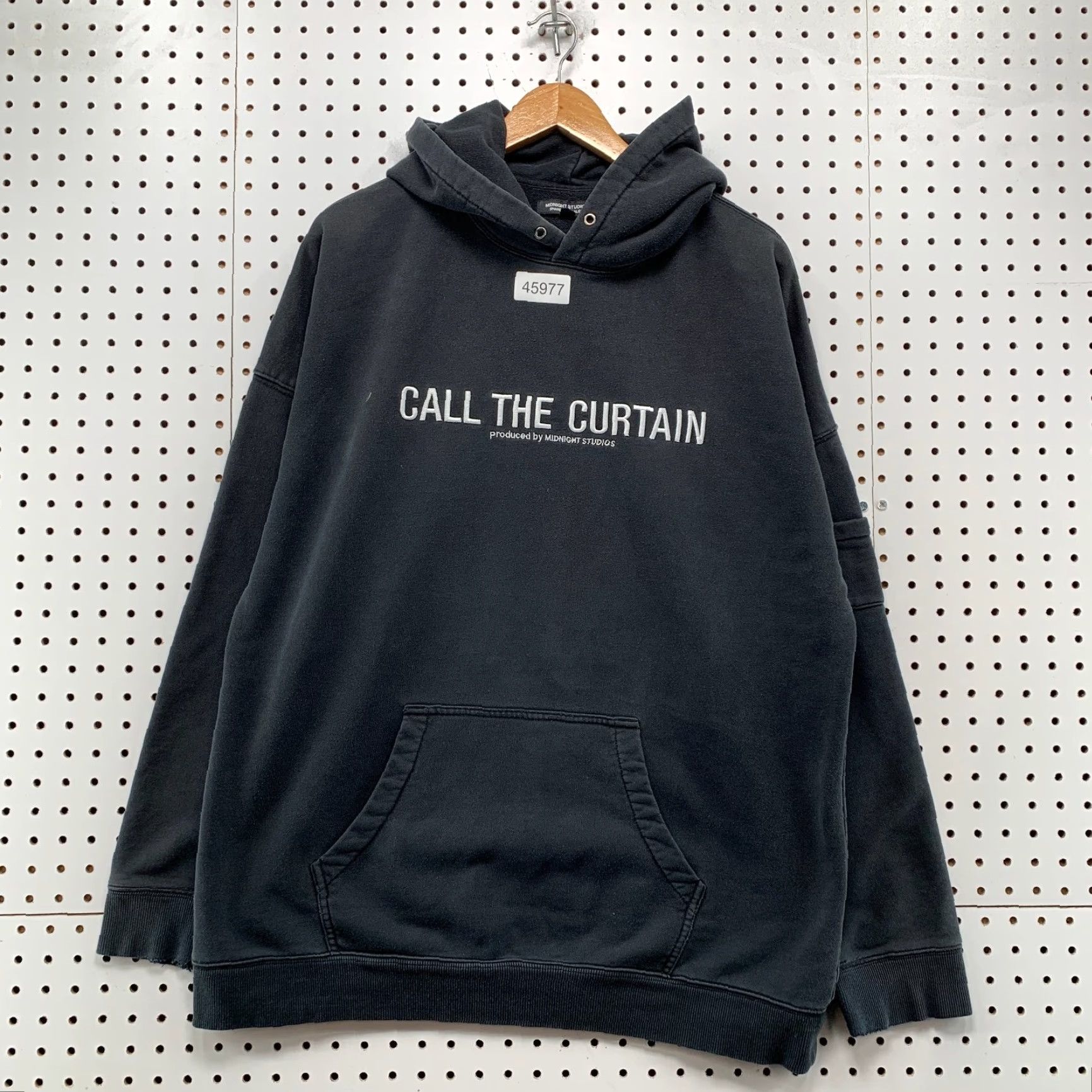 Midnight Studios Midnight Studio Hoodie Mens XL Black Call The Curtain Sweatshirt Graphic Print Pullover 3 Size XL Black Mens Size US XL / EU 56 / 4 - 2 Thumbnail