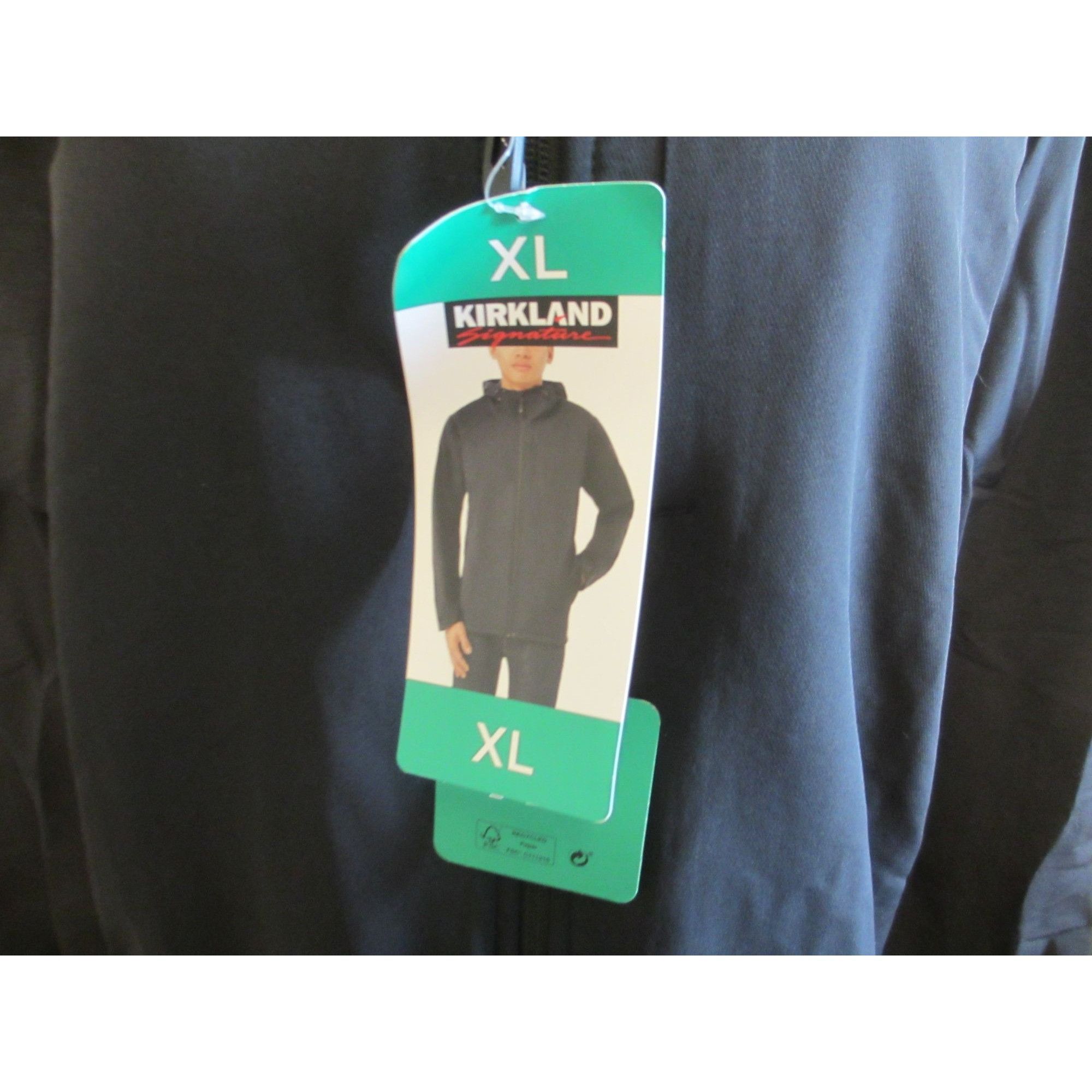Kirkland Signature Kirkland Signature Mens XL Black Hooded Jacket With Full-Zip Size US XL / EU 56 / 4 - 2 Thumbnail