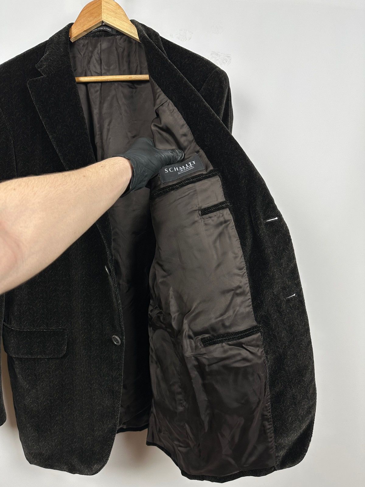 Caruso Raffaele Caruso Sartoria Parma Herringbone Handmade Blazer Size US L / EU 52-54 / 3 - 22 Thumbnail