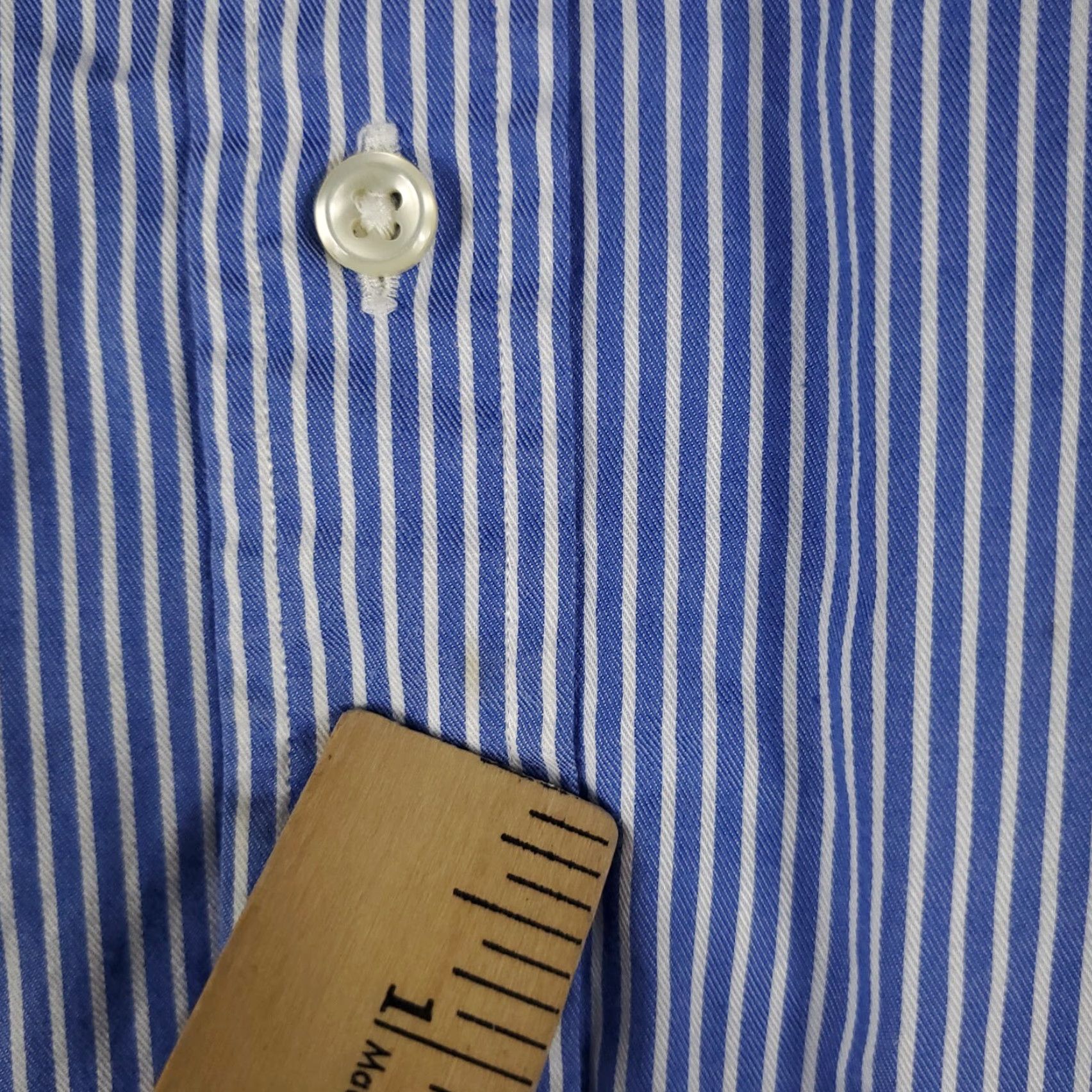 Ralph Lauren Ralph Lauren Dress Shirt Blue Stripe Long Sleeve Button-Up 16.5 Cotton Non-Iron Regular Mens Size 42R - 5 Thumbnail
