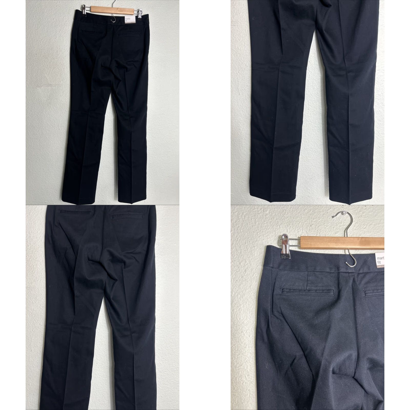 Banana Republic Brand New With Tags Banana Republic Martin Fit Black Pants 4 Tall 30x34 Bootcut Womens Dress Pants Stretch Cotton Blend Zip Closure Flat Front Size 27" / US 4 / IT 40 - 8 Thumbnail