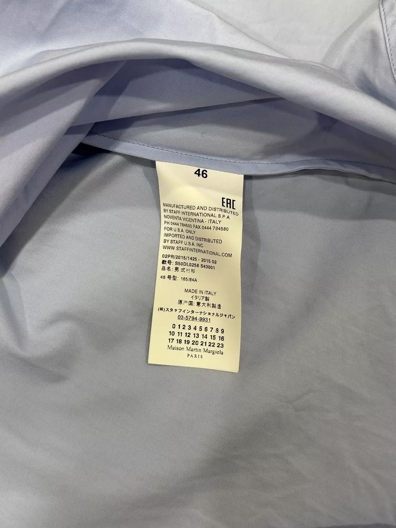 Maison Margiela Maison Margiela Men's high-end light blue shirt 2502-Nextar Size US S / EU 44-46 / 1 - 6 Thumbnail
