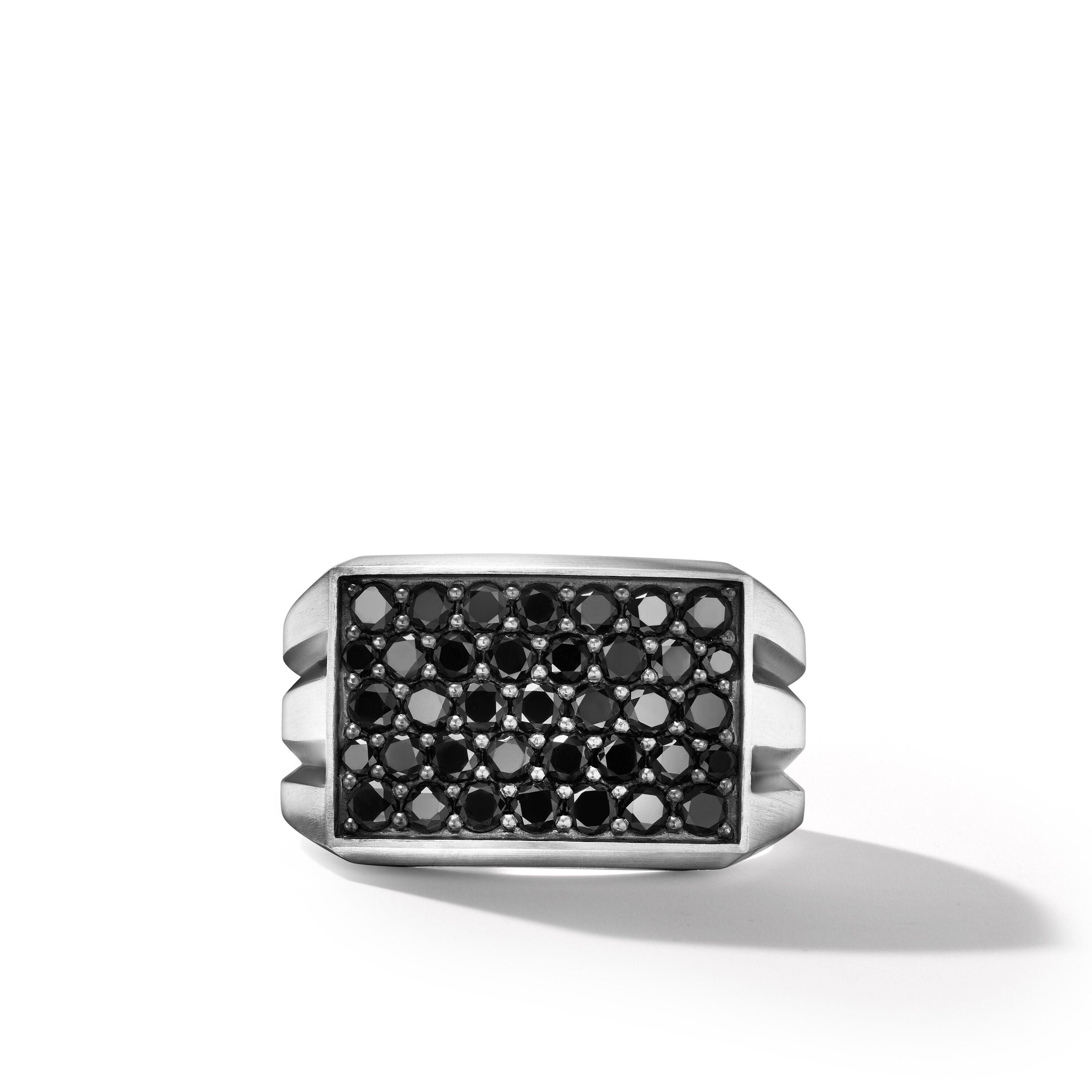 David Yurman o1w1db10325 Size:OS/ Deco Signet Ring in Silver/Black Size ONE SIZE - 3 Thumbnail