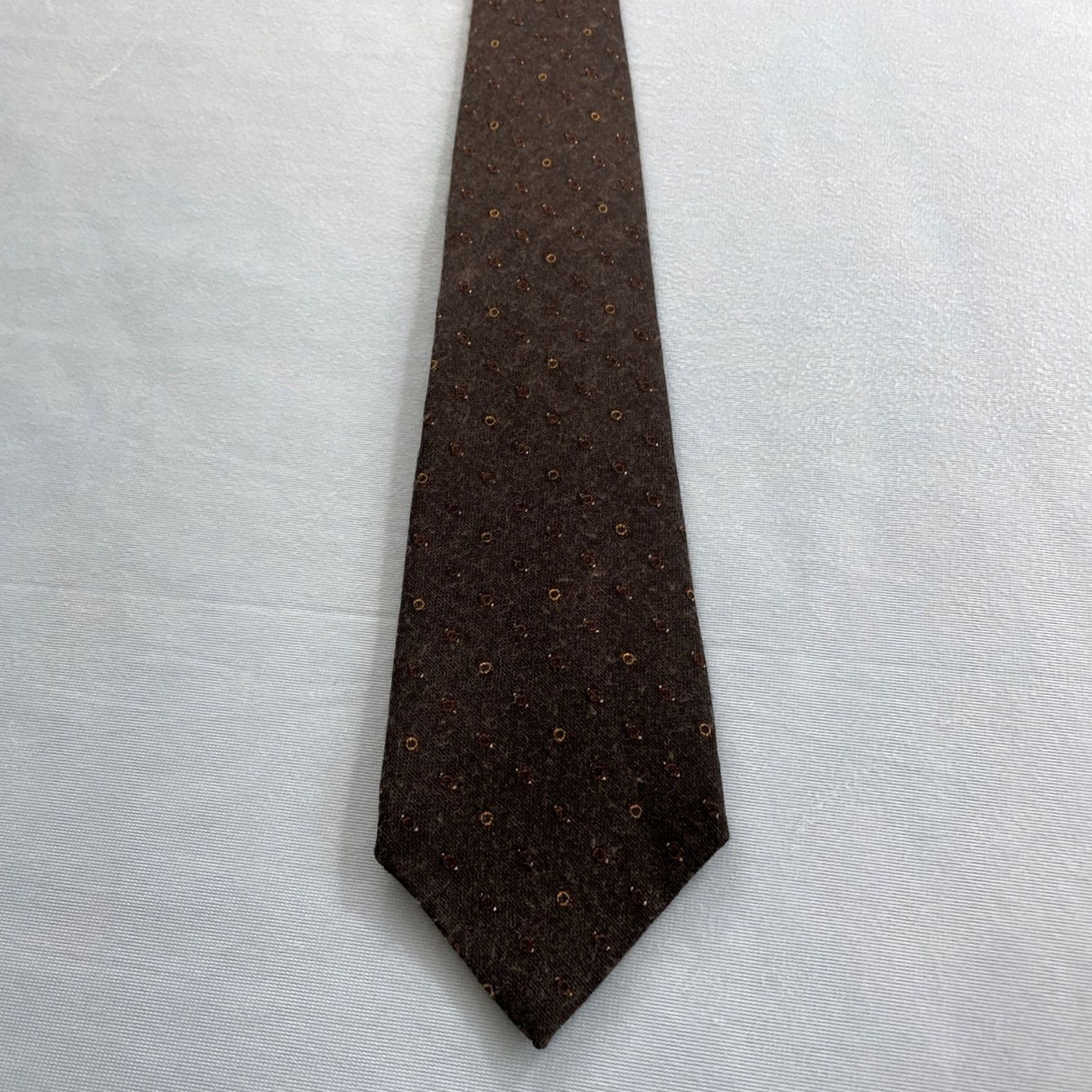 Cacharel VINTAGE Cacharel Paris Cashmere Wool Neck Tie Gray Dots 3.5x55 Macclesfield 2tone Vintage Men Tie Design Size ONE SIZE - 7 Thumbnail