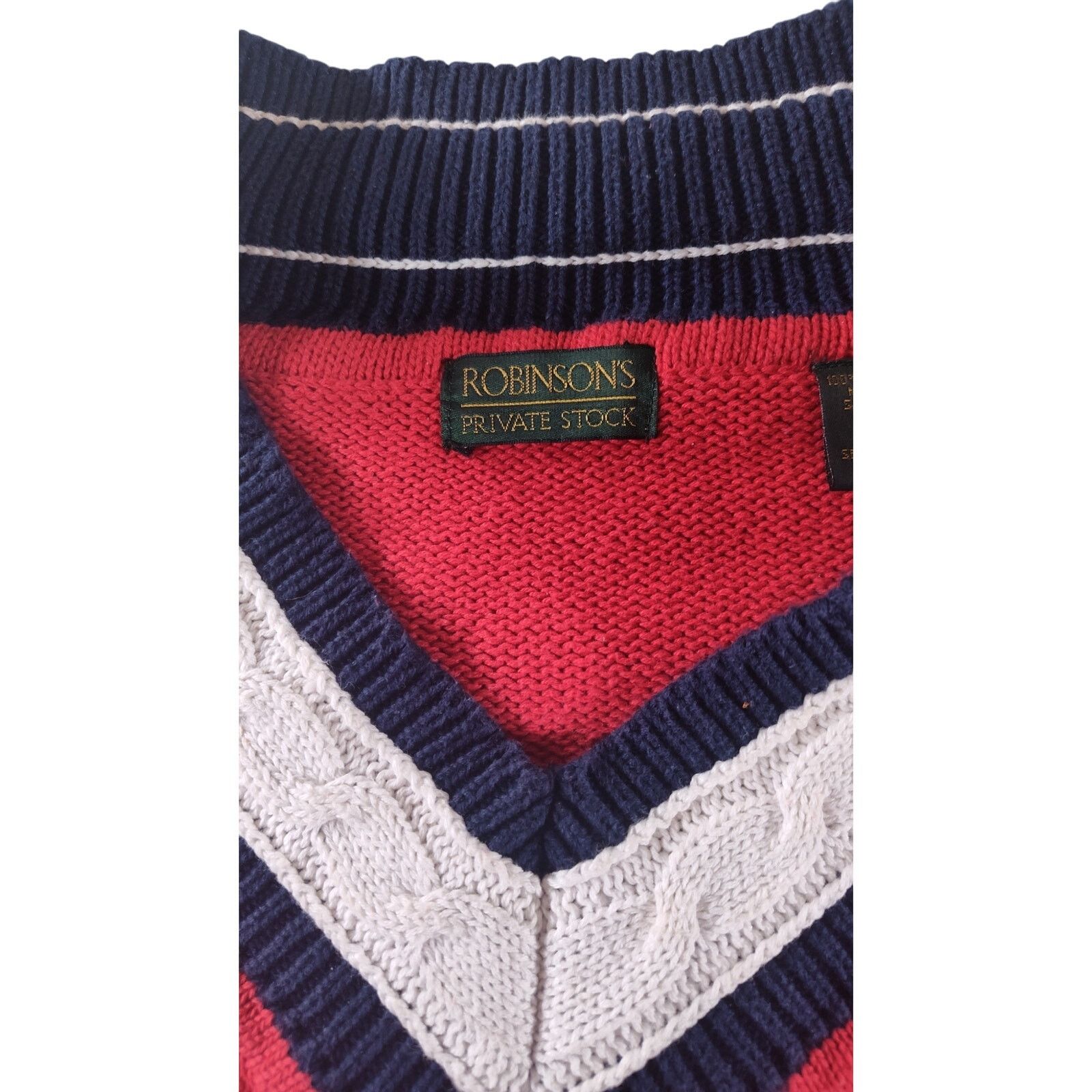 Royal Robbins Rare Vintage Robinsons V Neck Sweater Jumper Red Medium 80s Size US M / EU 48-50 / 2 - 7 Thumbnail