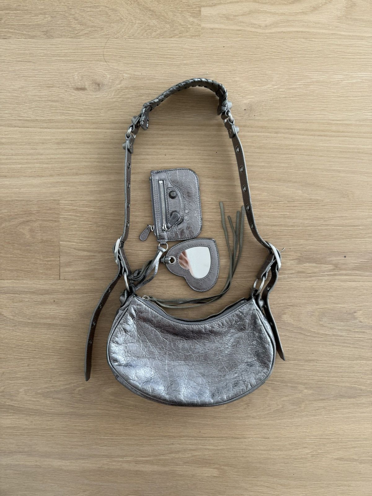 Balenciaga Balenciaga WOMEN'S LE CAGOLE SHOULDER BAG XS IN SILVER Size ONE SIZE - 2 Thumbnail