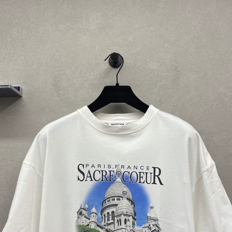 Balenciaga Balenciaga Letter Architecture Printed White Short Sleeve Size US S / EU 44-46 / 1 - 4 Thumbnail