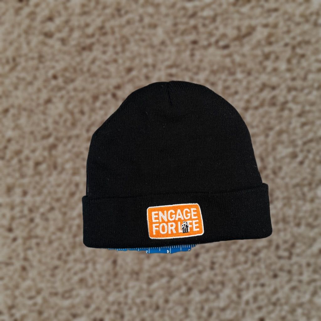 Alife Engage For Life Beanie Toque Adult One Size Black Knit 100% Acrylic Ski Programs Size ONE SIZE - 1 Thumbnail