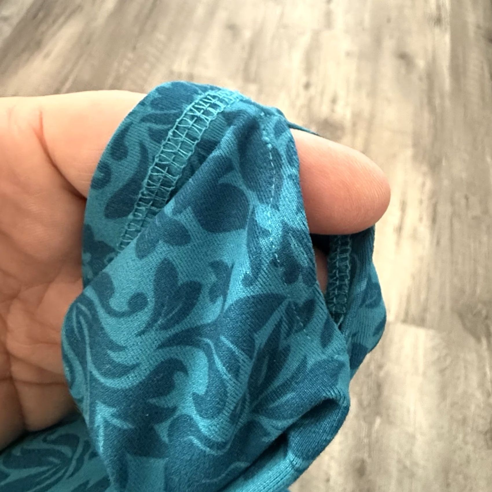 Eddie Bauer Eddie Bauer Womens Medium Teal Floral Top Pullover Activewear Stretch 1/4 Zip Size M / US 6-8 / IT 42-44 - 7 Thumbnail