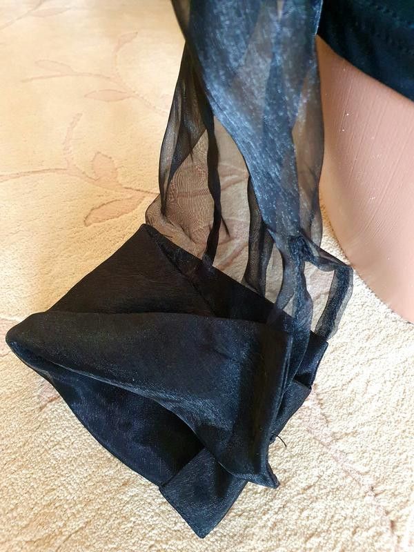 Japanese Brand Avant garde Black Sheer Blouse Flared Sleeve sz S Size S / US 4 / IT 40 - 4 Thumbnail