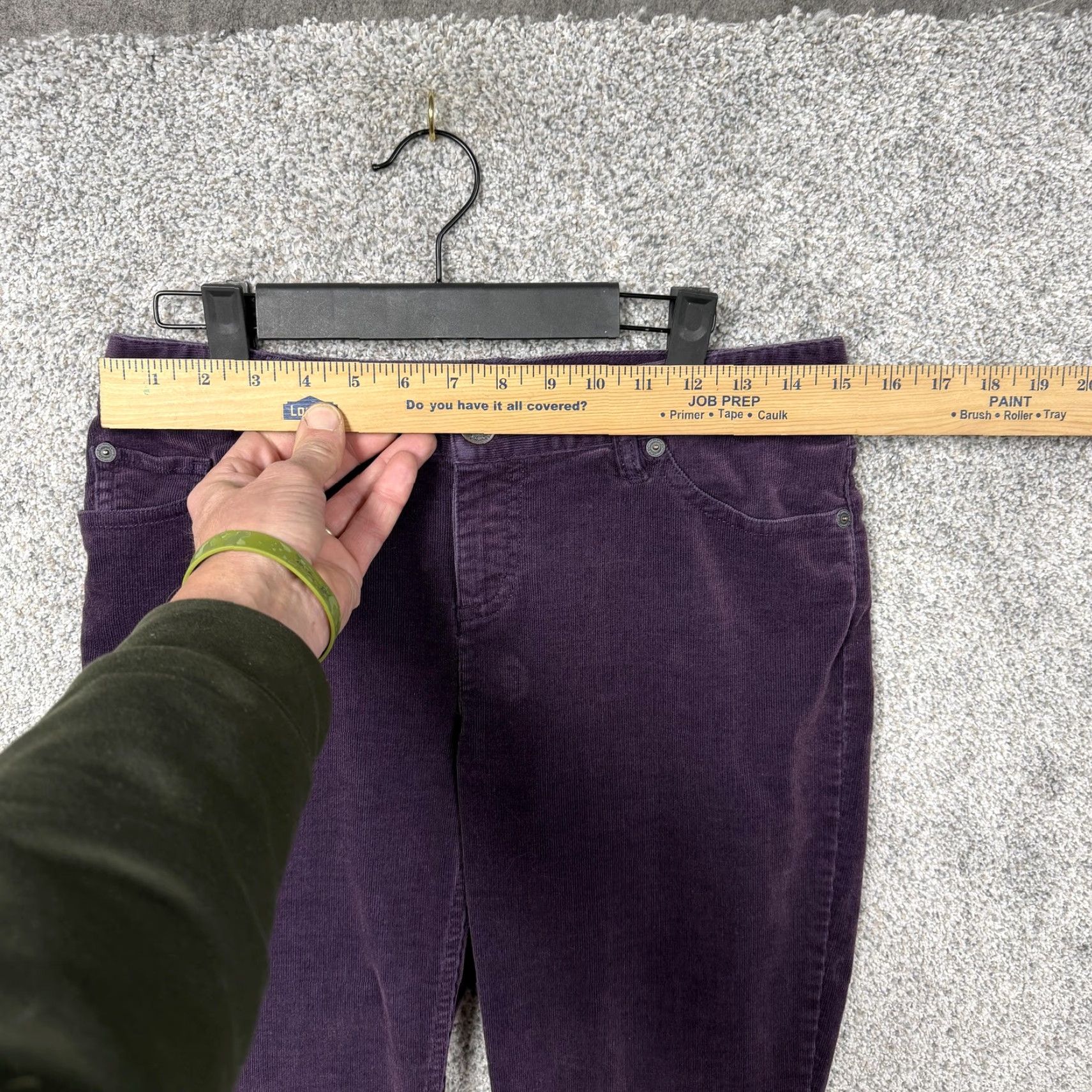 Coldwater Creek Coldwater Creek Pants P6 Petite Purple Corduroy Straight Leg Ankle Stretch Size 28" / US 6 / IT 42 - 2 Thumbnail