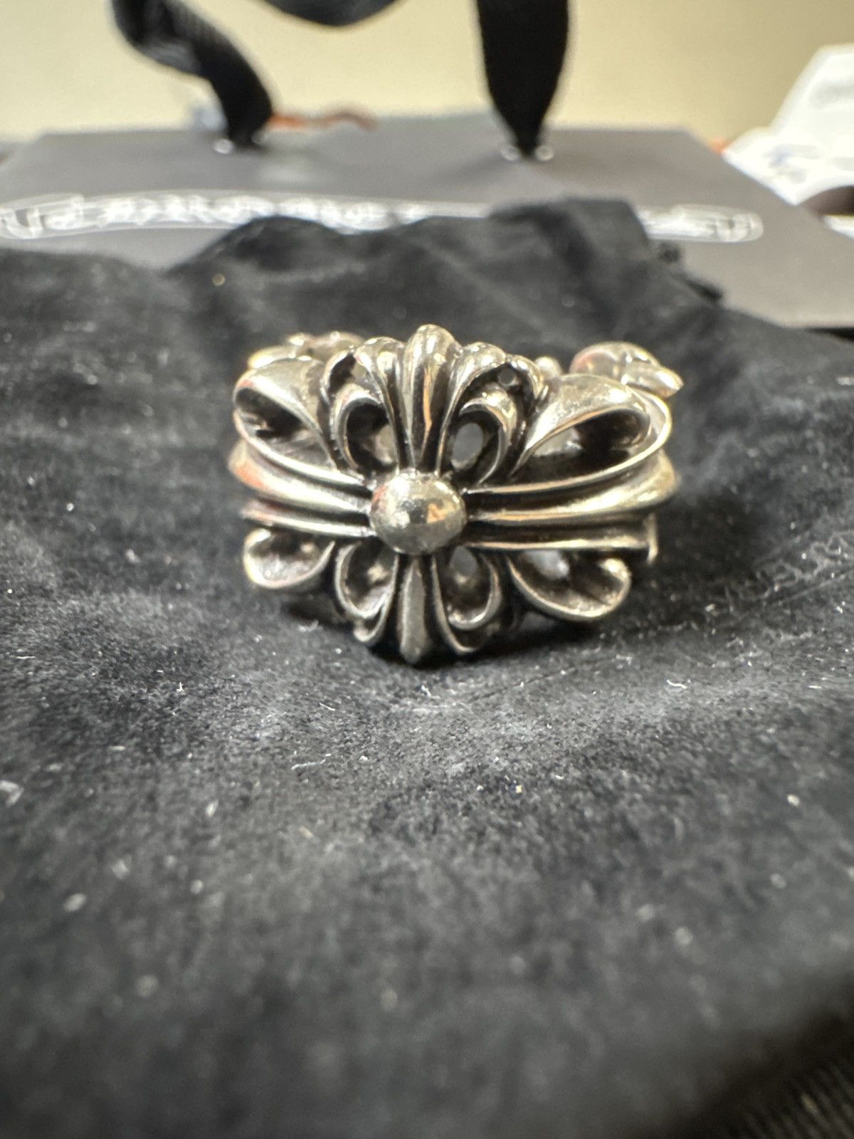 Chrome Hearts Double Floral Ring | Size 8