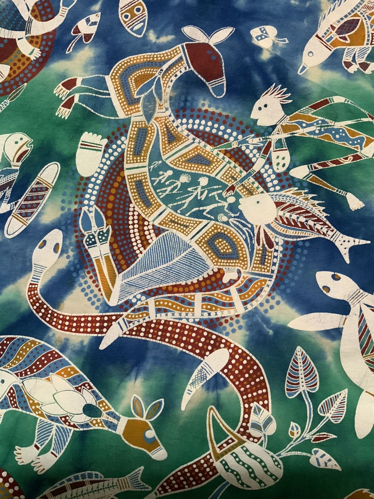 Vintage Vintage Churinga Australia Hunter Dreaming Aboriginal TShirt Size US XL / EU 56 / 4 - 5 Thumbnail