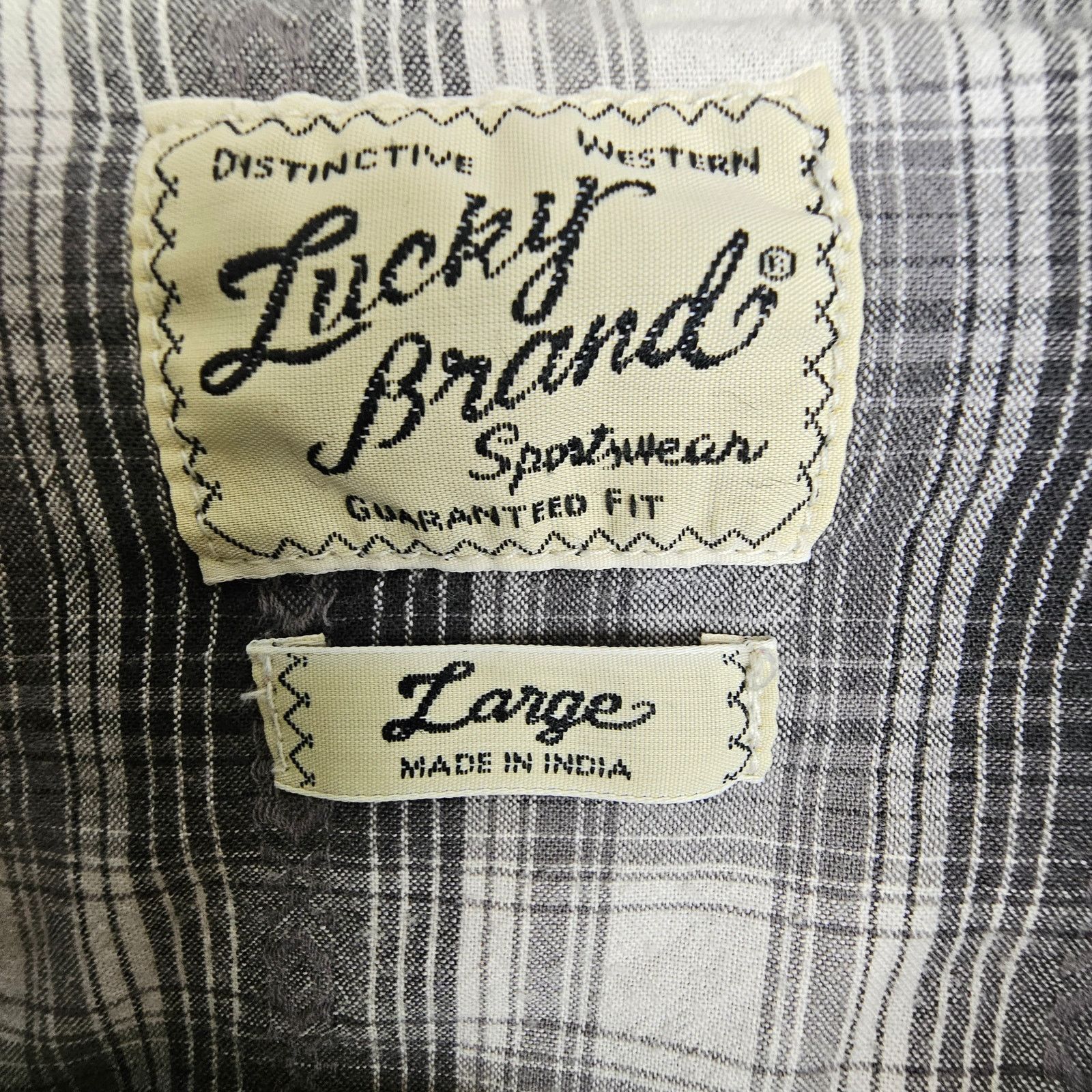 Lucky Brand Lucky Brand Mens Western Shirt L Snap Plaid Cowboy Country Size US L / EU 52-54 / 3 - 6 Thumbnail