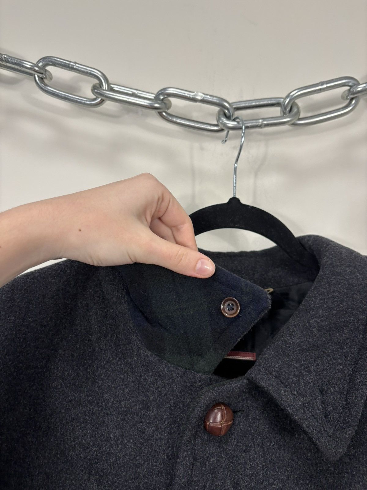 Schneiders Schneiders Salzburg Vintage Men’s Dark Gray Wool Overcoat Size US L / EU 52-54 / 3 - 11 Thumbnail