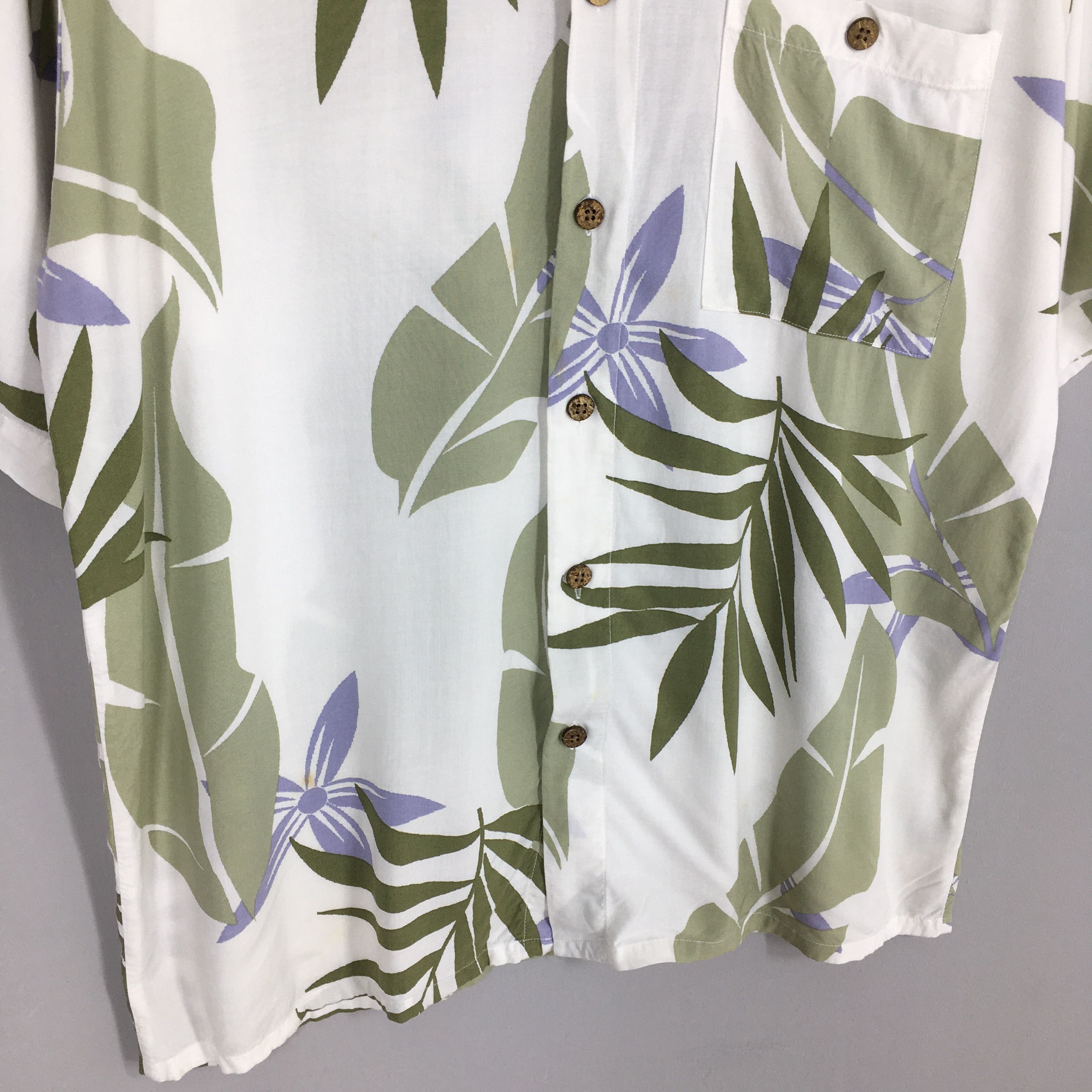 Vintage Vintage 90s Puritan Leaves Hawaii Aloha Rayon Shirts Medium Size US M / EU 48-50 / 2 - 4 Thumbnail
