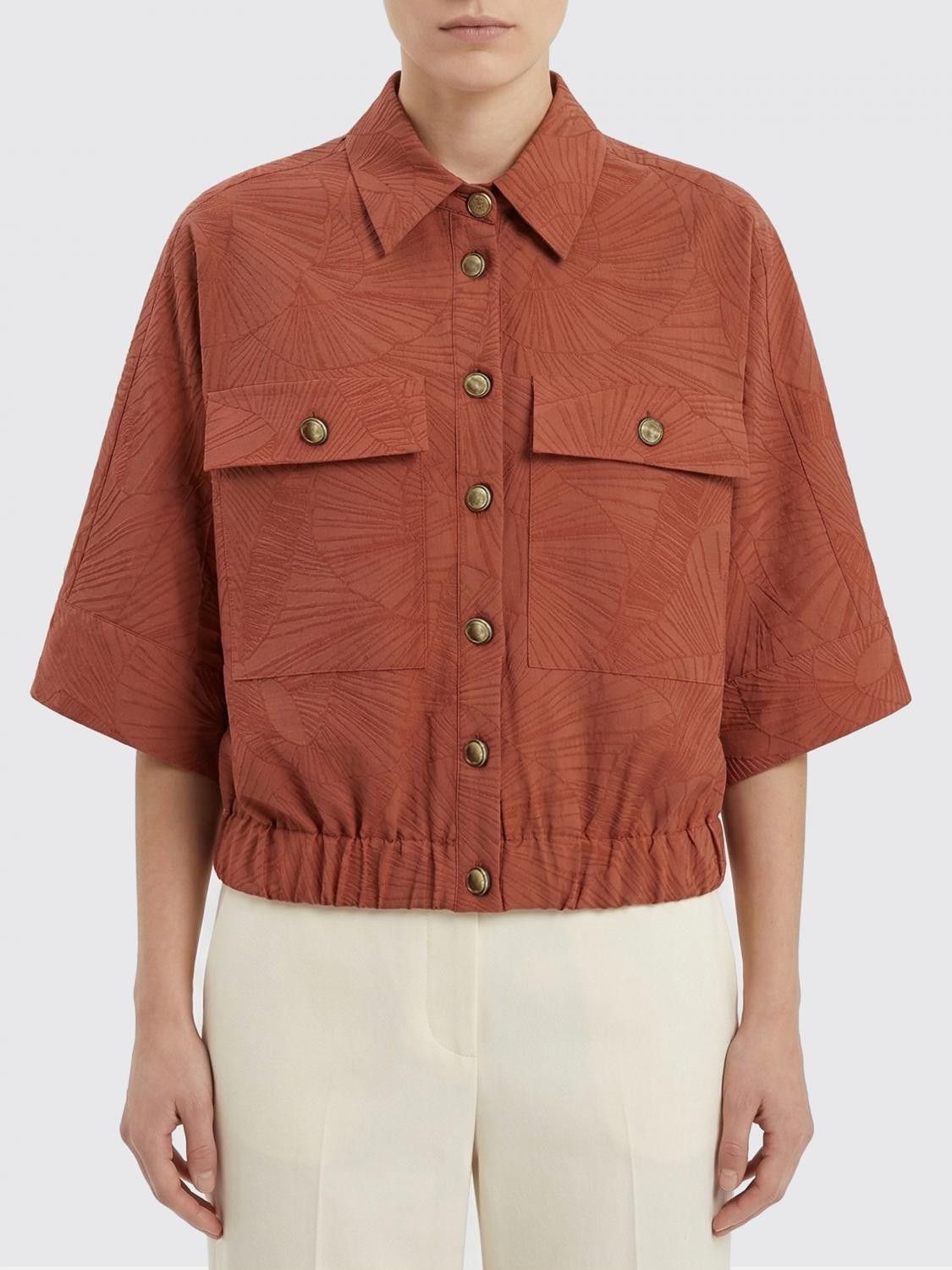 Brunello Cucinelli Brunello Cucinelli Shirt Woman Orange Size S / US 4 / IT 40 - 1 Thumbnail