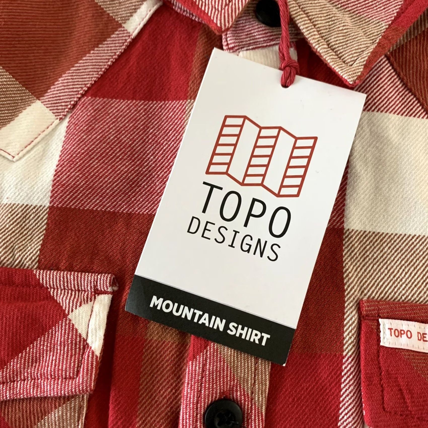 Topo Designs Topo Designs Mens Mountain Shirt Plaid Flannel Red Long Sleeve Button-Up Small L/S Size S Size US S / EU 44-46 / 1 - 4 Thumbnail