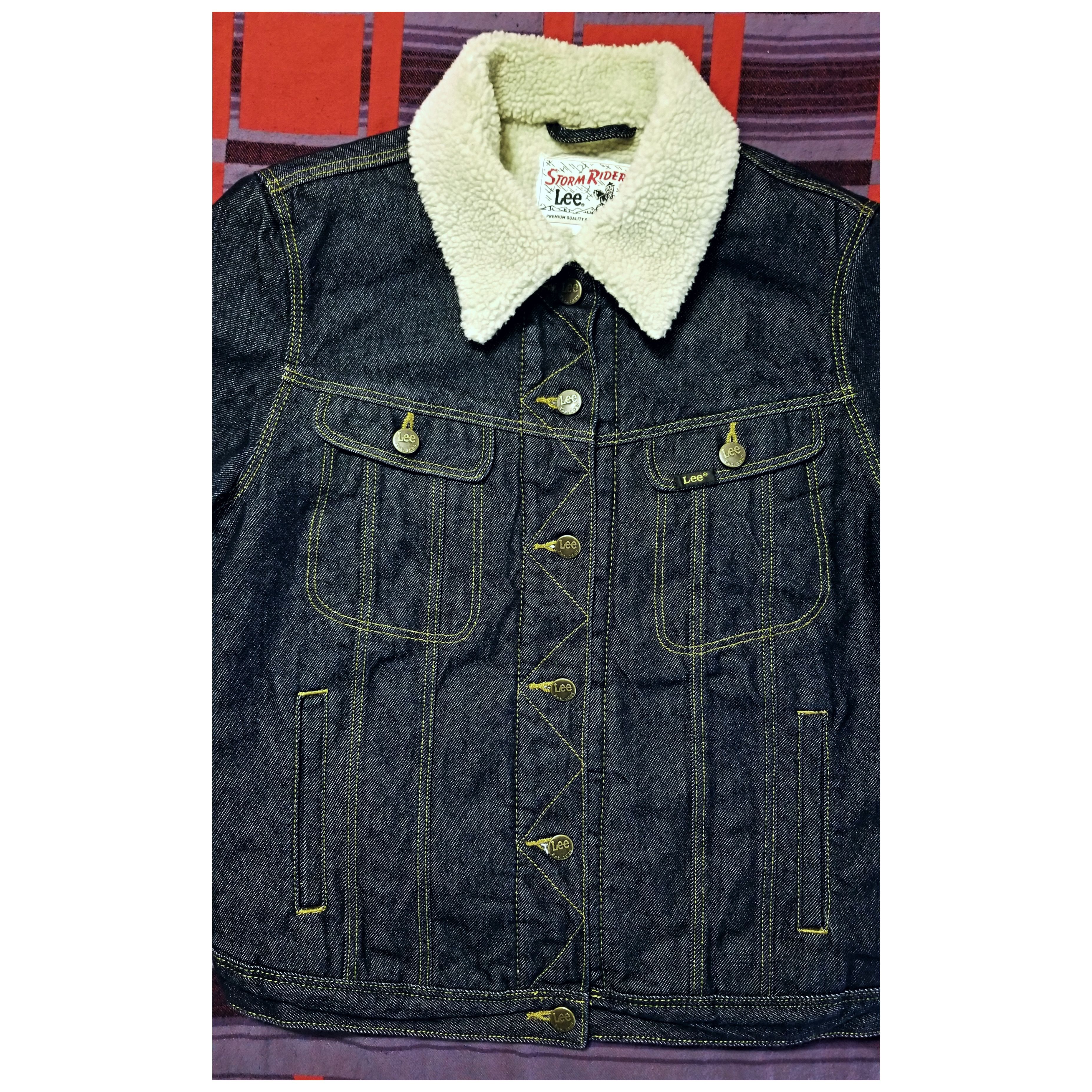 Lee ☆NWOT☆LEE STORM RIDERS LINED DENIM JACKET- SIZE LARGE Size L / US 10 / IT 46 - 7 Thumbnail